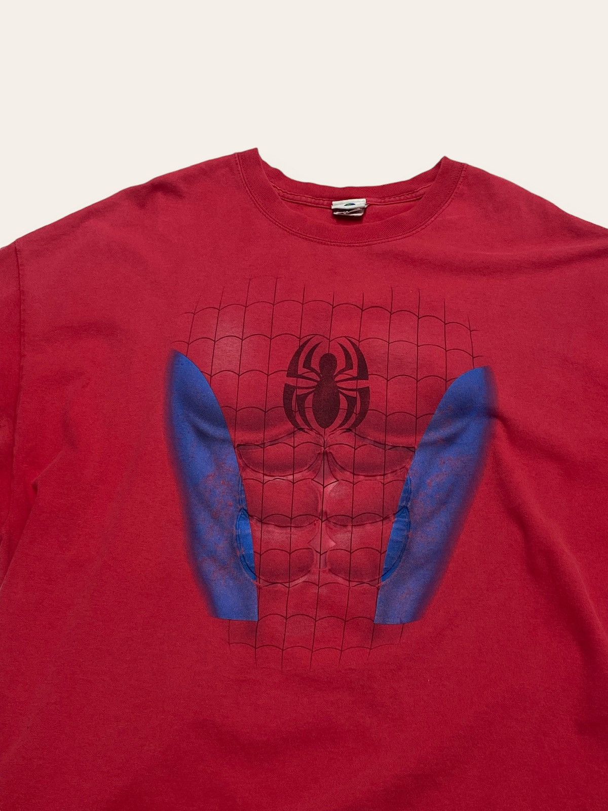 Marvel Comics Vintage SPIDER MAN The Movie Red Big 3D Logo Breast Y2k Size US XXL / EU 58 / 5 - 2 Thumbnail