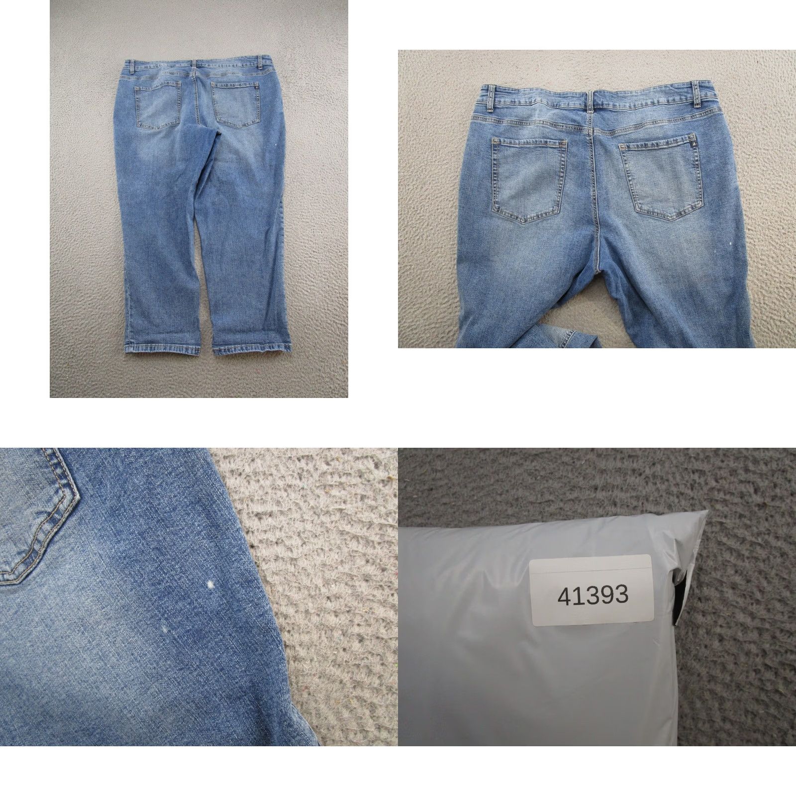 Vintage Maurices Jeans Womens 24W Blue High Rise Stretch Distressed Denim Ankle Plus Size Size 42" / US 20 - 9 Thumbnail