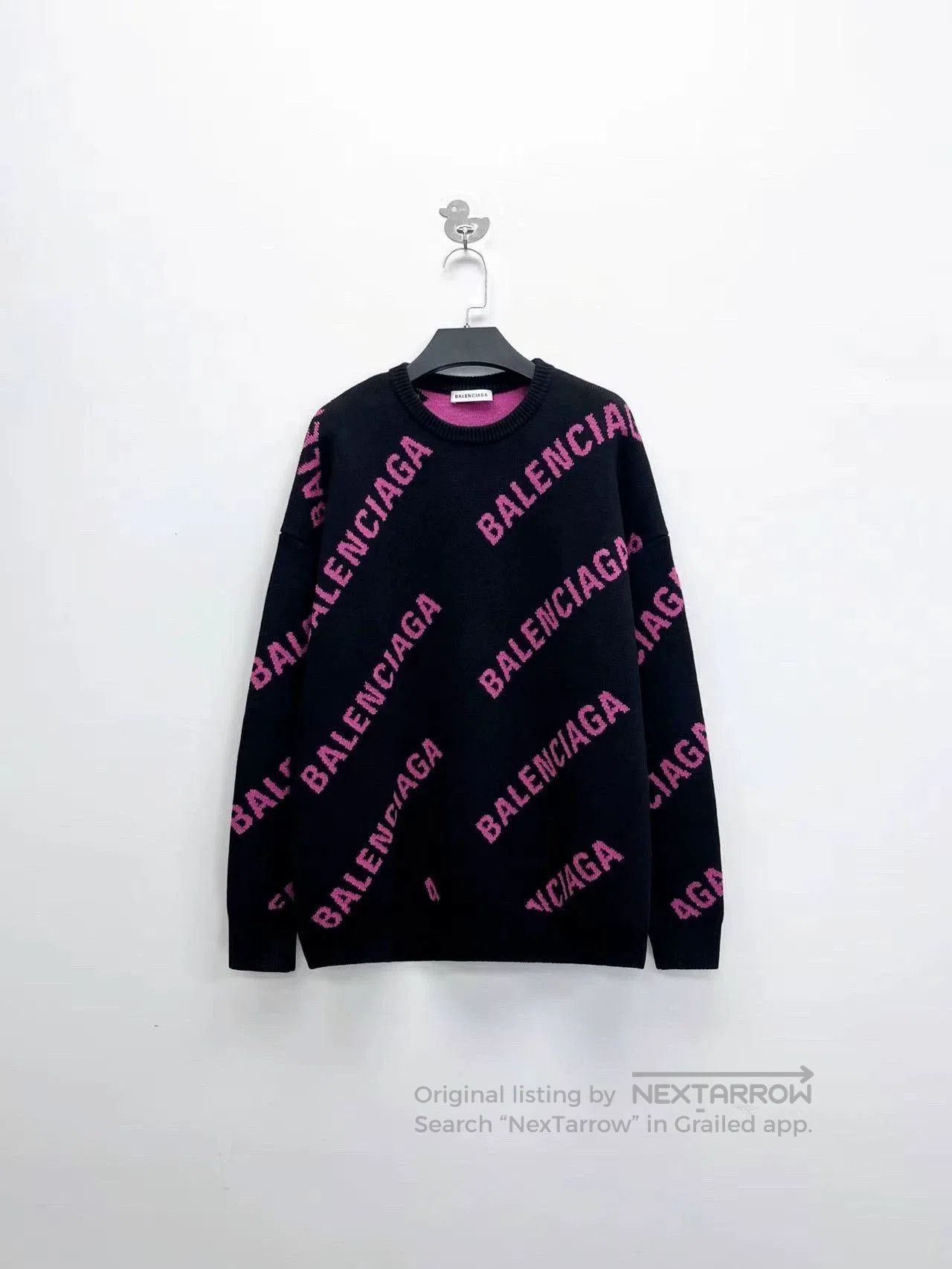 Balenciaga Balenciaga Logo All-Over Print Knit Sweater. Size US XS / EU 42 / 0 - 1 Thumbnail
