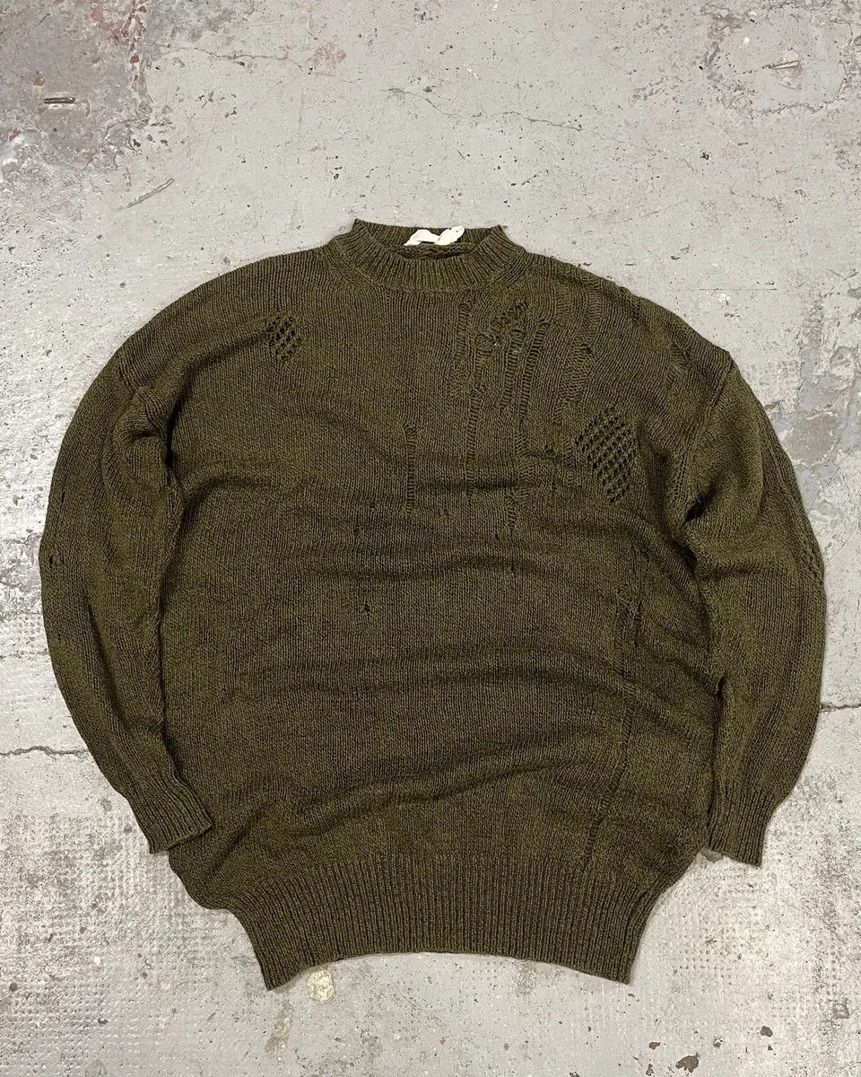 Isabel Marant Isabel Marrant Distressed Khaki Wool Sweater Size M / US 6-8 / IT 42-44 - 1 Thumbnail