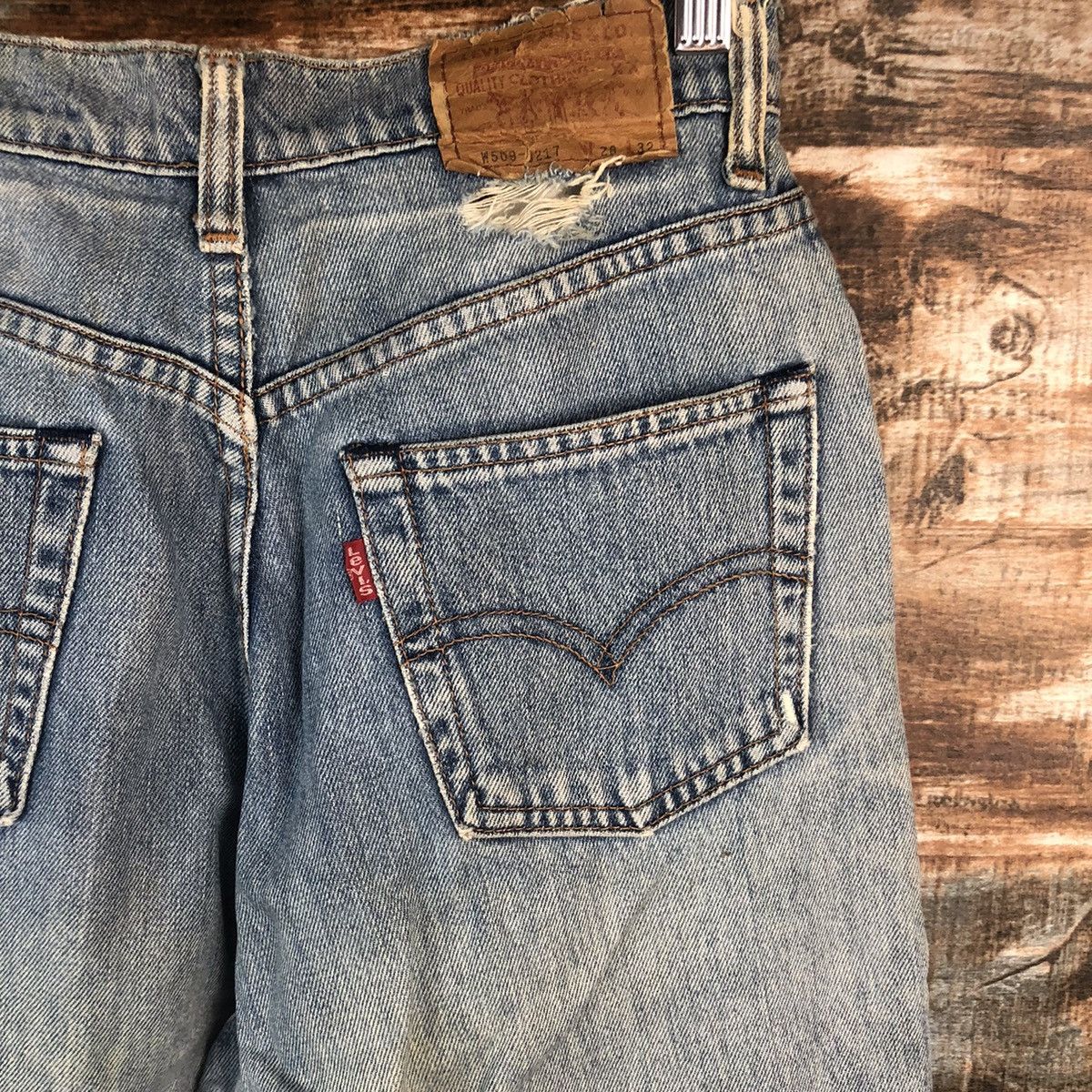 Levi's 509 Levis Blue Distressed ripped Denim Pants #A2102 Size US 28 / EU 44 - 22 Thumbnail