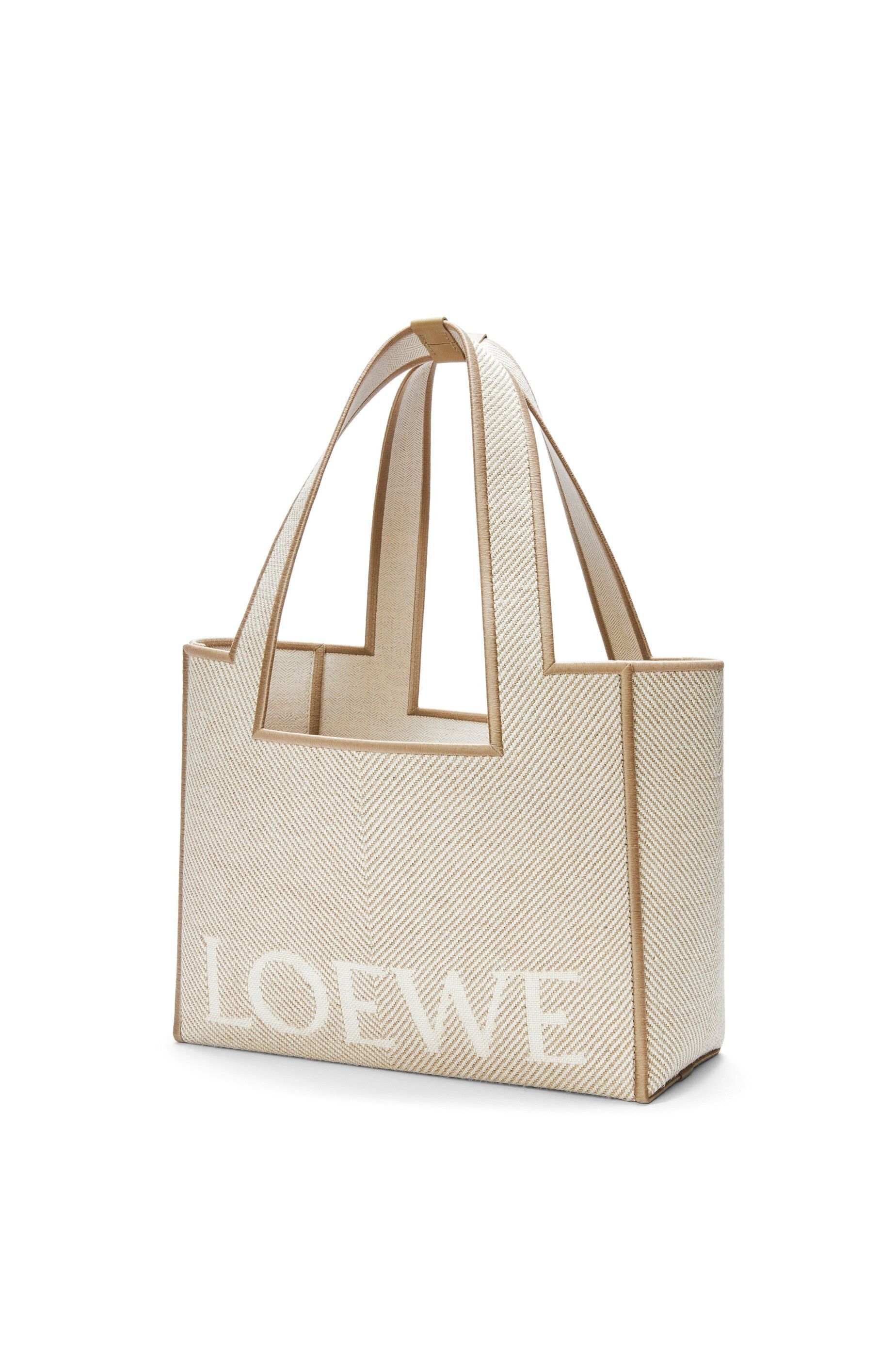 Loewe o1in1g0426 Size: OS / Medium Font Tote Bag in Ecru Size ONE SIZE - 2 Thumbnail