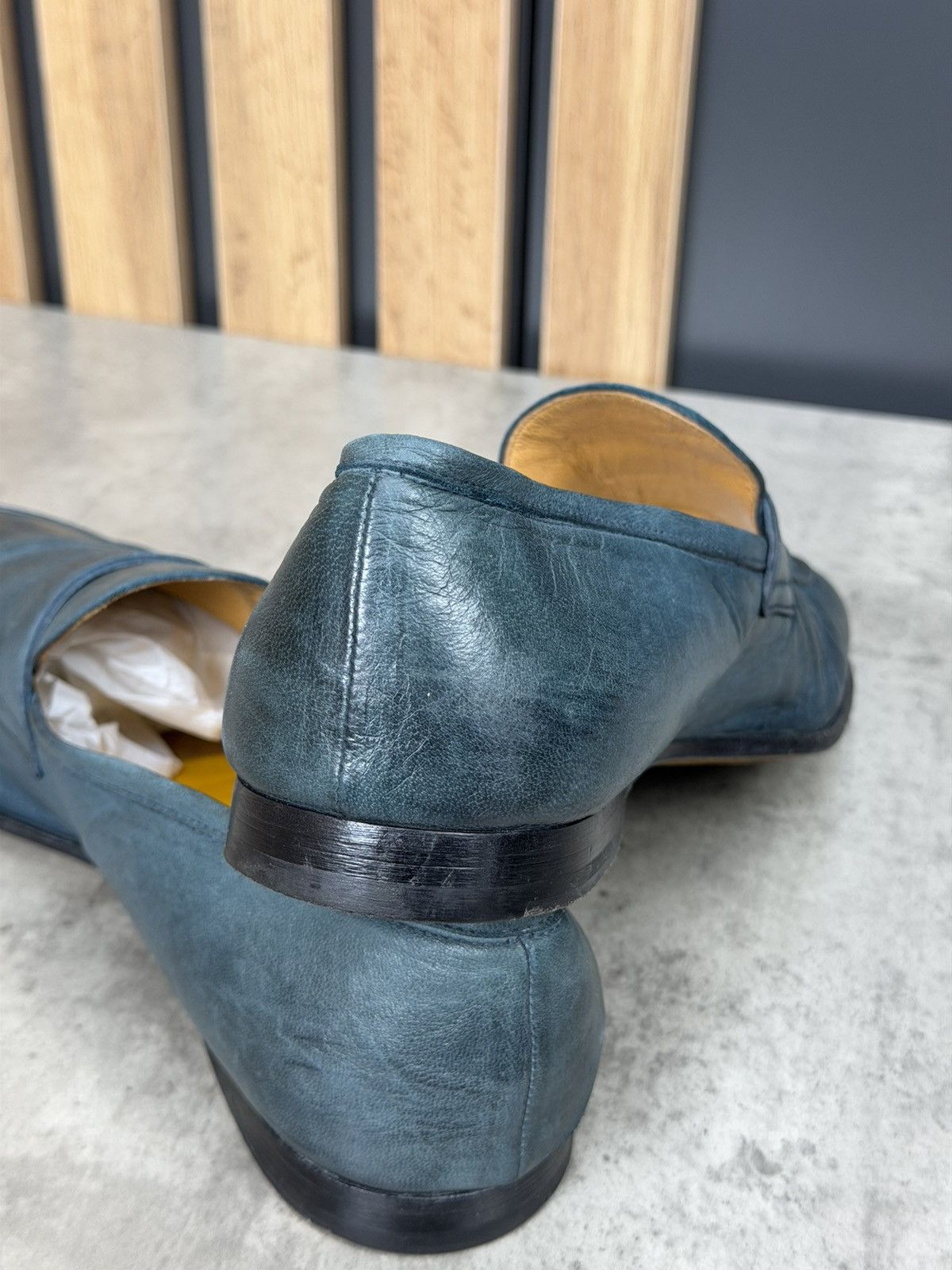 Doucal's Doucal’s Blue/Green Leather Penny Loafers EU 42 US 9 Size US 9 / EU 42 - 9 Thumbnail