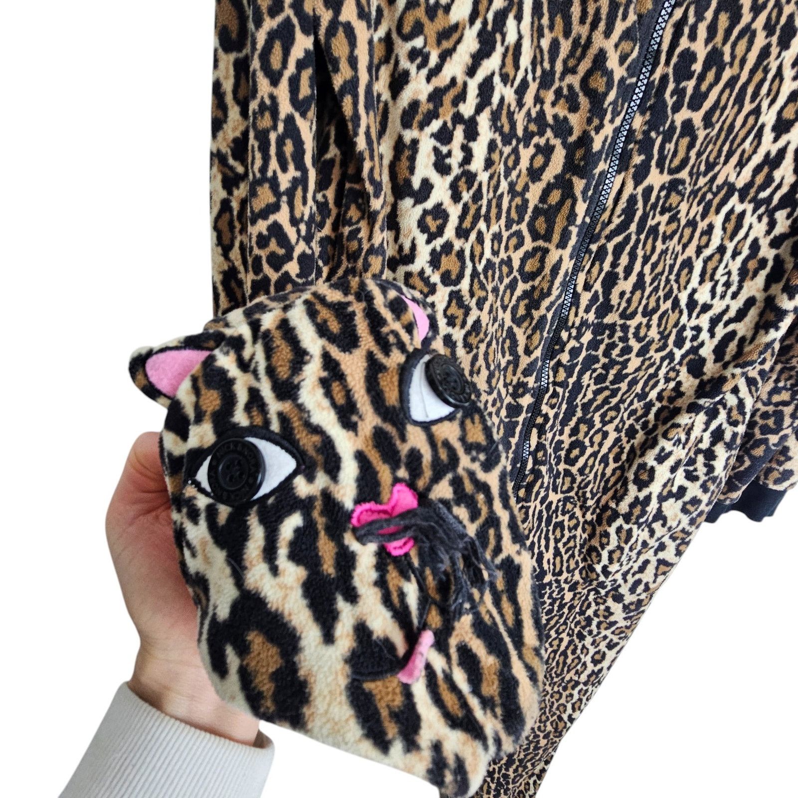 Nick Fouquet Nick & Nora Women Pajamas Leopard Print M Full Zip Sleepwear Size 38" / US 16 / IT 52 - 5 Thumbnail