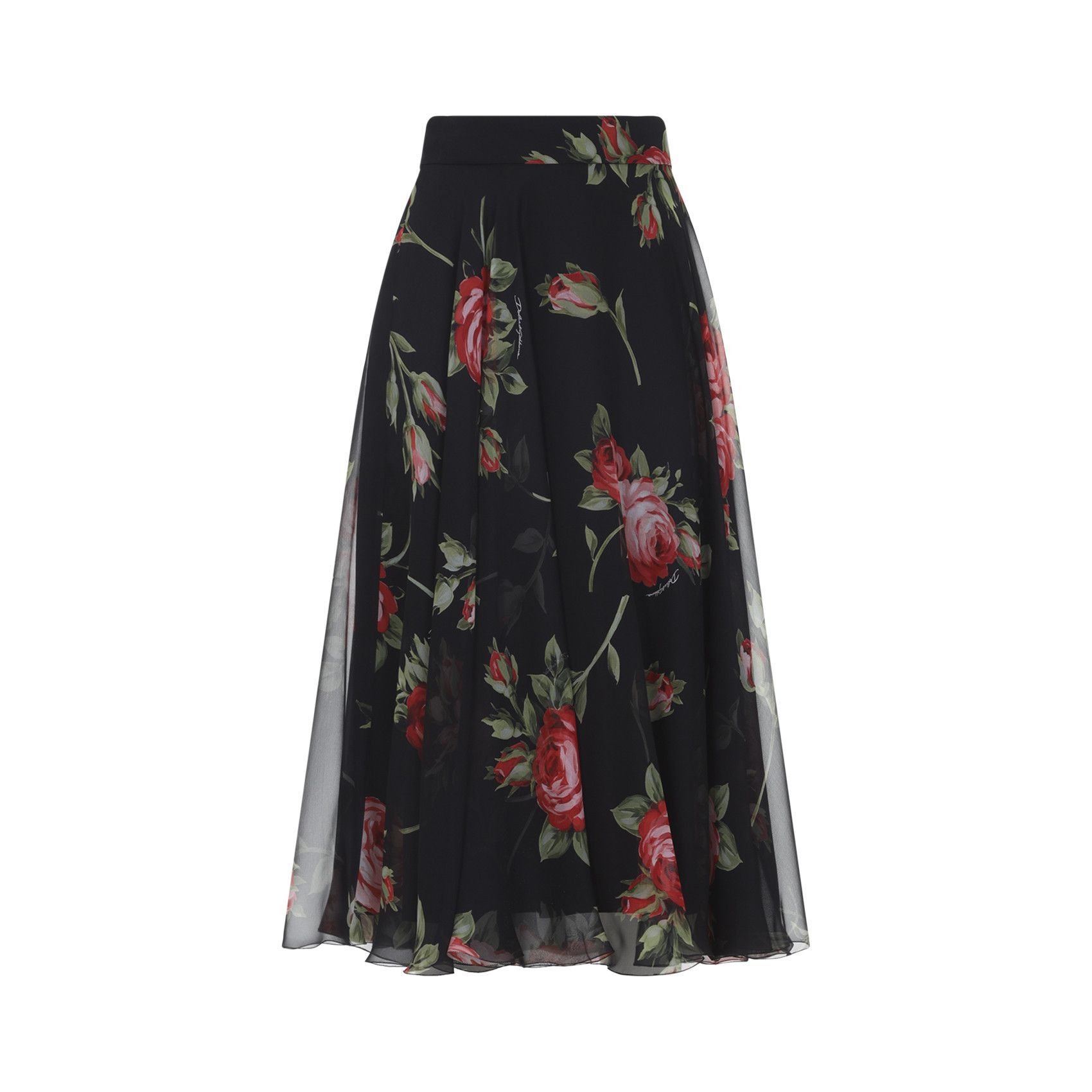 Dolce & Gabbana Dolce & Gabbana Silk Midi Skirt Size 27" / US 4 / IT 40 - 1 Thumbnail