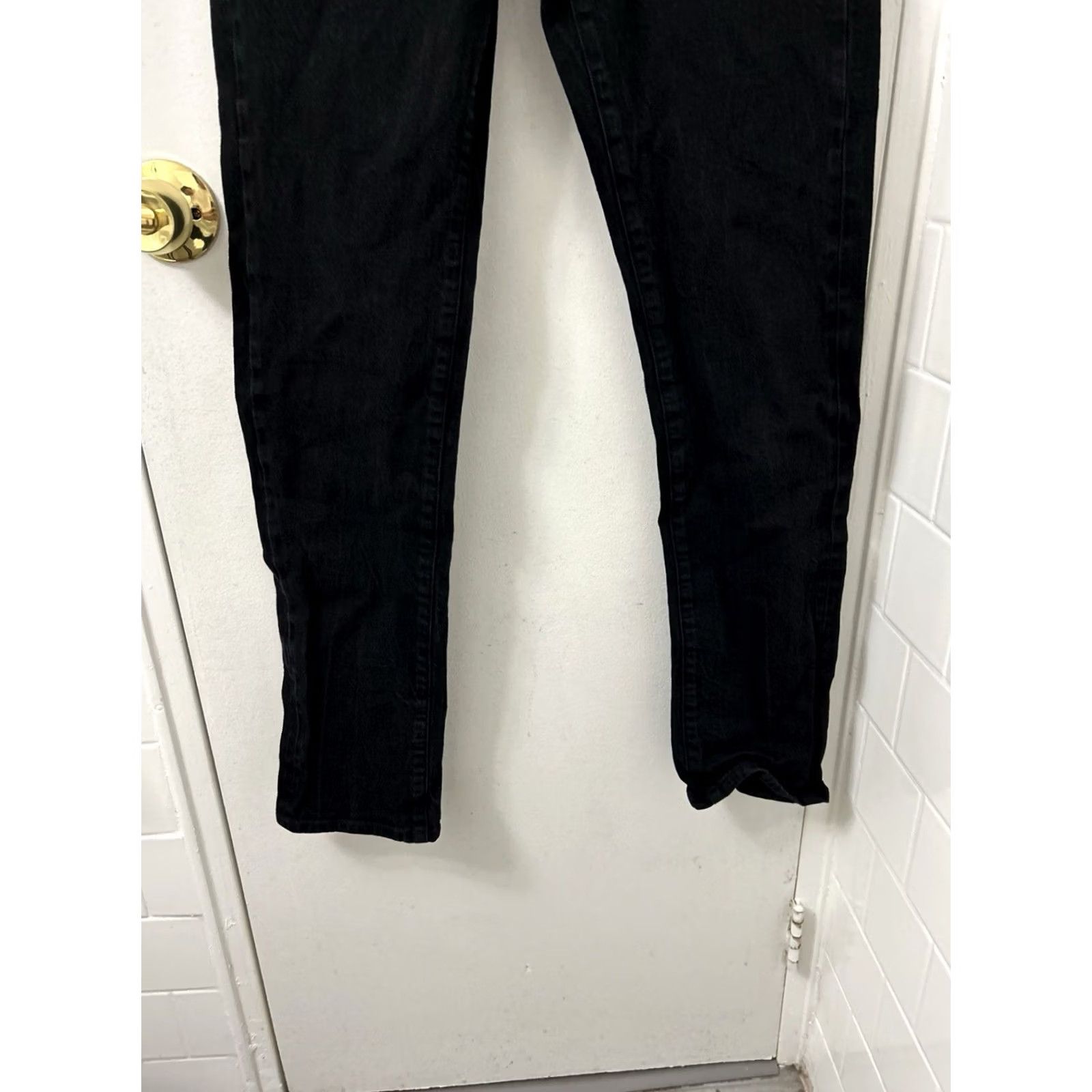 Uniqlo Uniqlo Selvedge Jeans Mens Black Slim Straight Kaihara Stretch Denim 29x32 Size US 29 - 3 Thumbnail