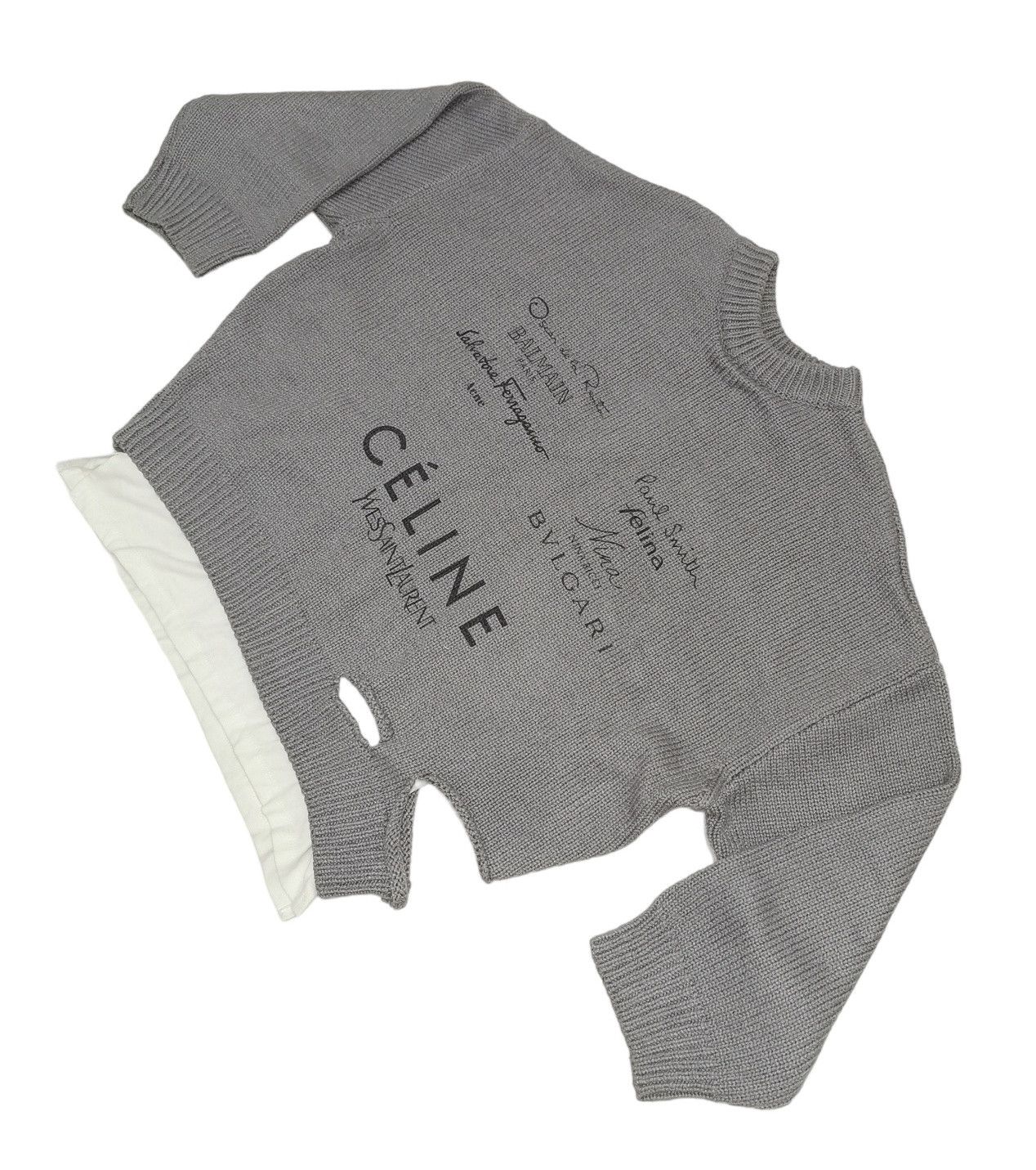 WE Fashion GG Own Fashion Big Logo Multi Brand Luxury Knit Sweatshirt Size XL / US 12-14 / IT 48-50 - 4 Thumbnail