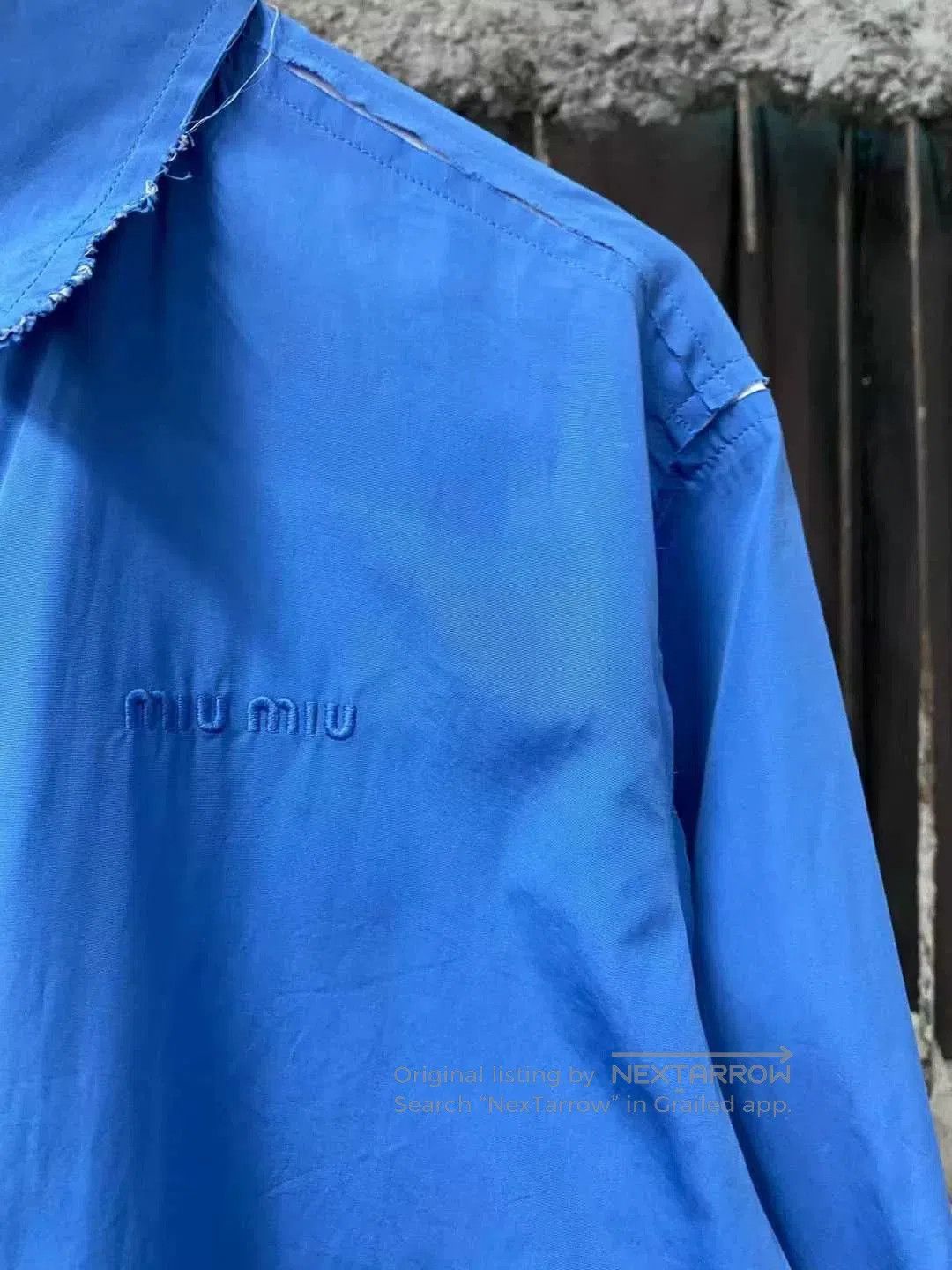 Miu Miu miumiu blue long sleeve shirt size 36. Size S / US 4 / IT 40 - 5 Thumbnail