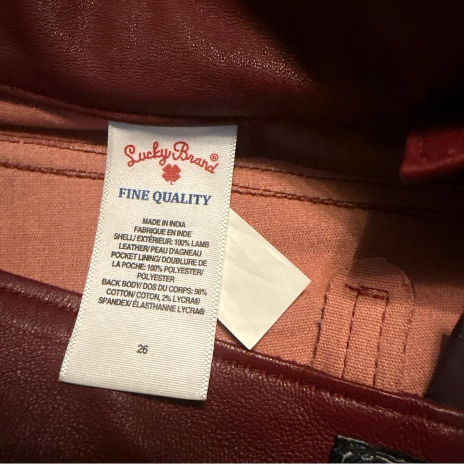 Other Lambskin Red Leather Pants Size 26" / US 2 / IT 38 - 4 Thumbnail