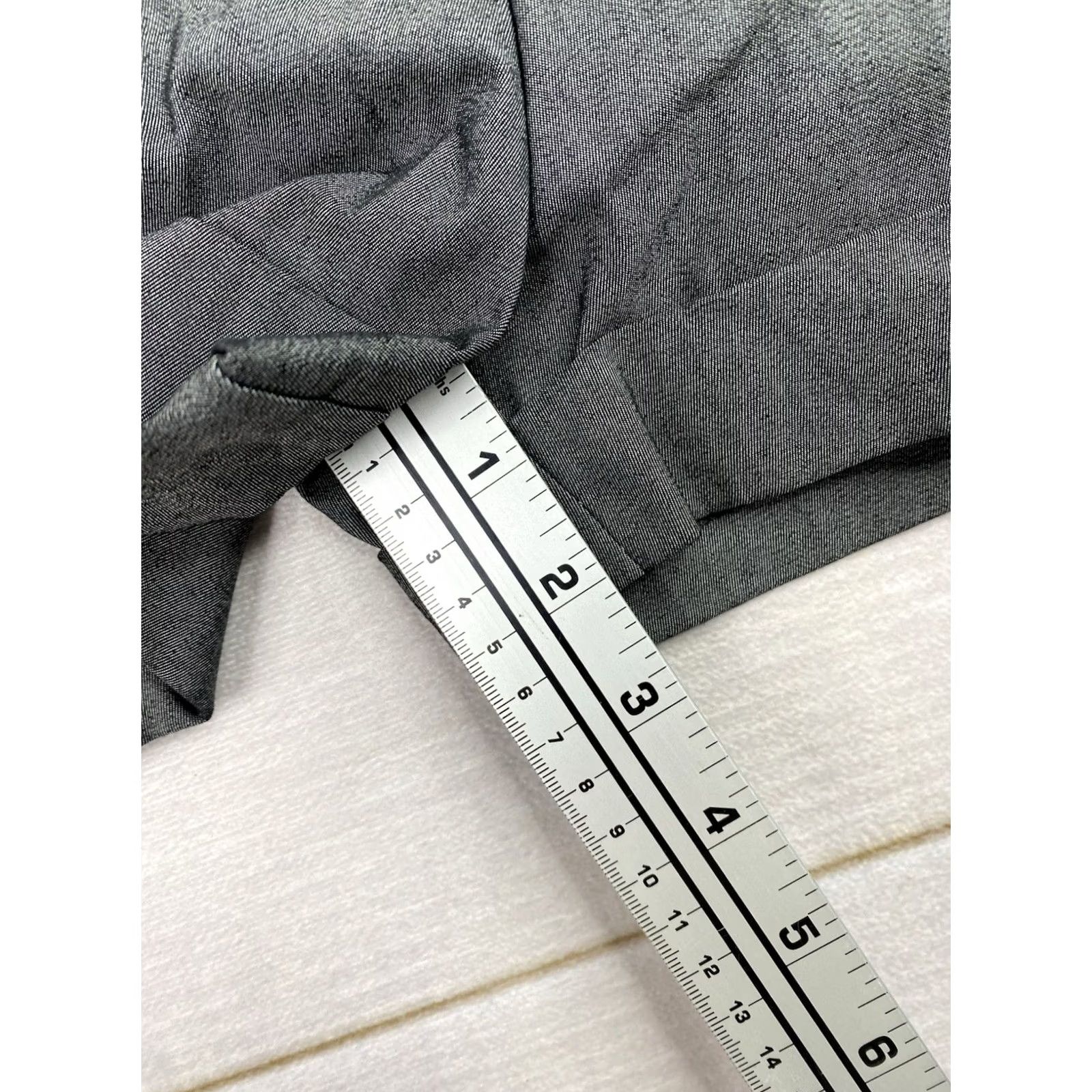 Vintage VINTAGE Charlotte Russe Hot Pants Shorts 11 Gray Mid Rise Twill Cotton Blend Juniors Women Size 24" / US 00 / IT 34 - 7 Thumbnail