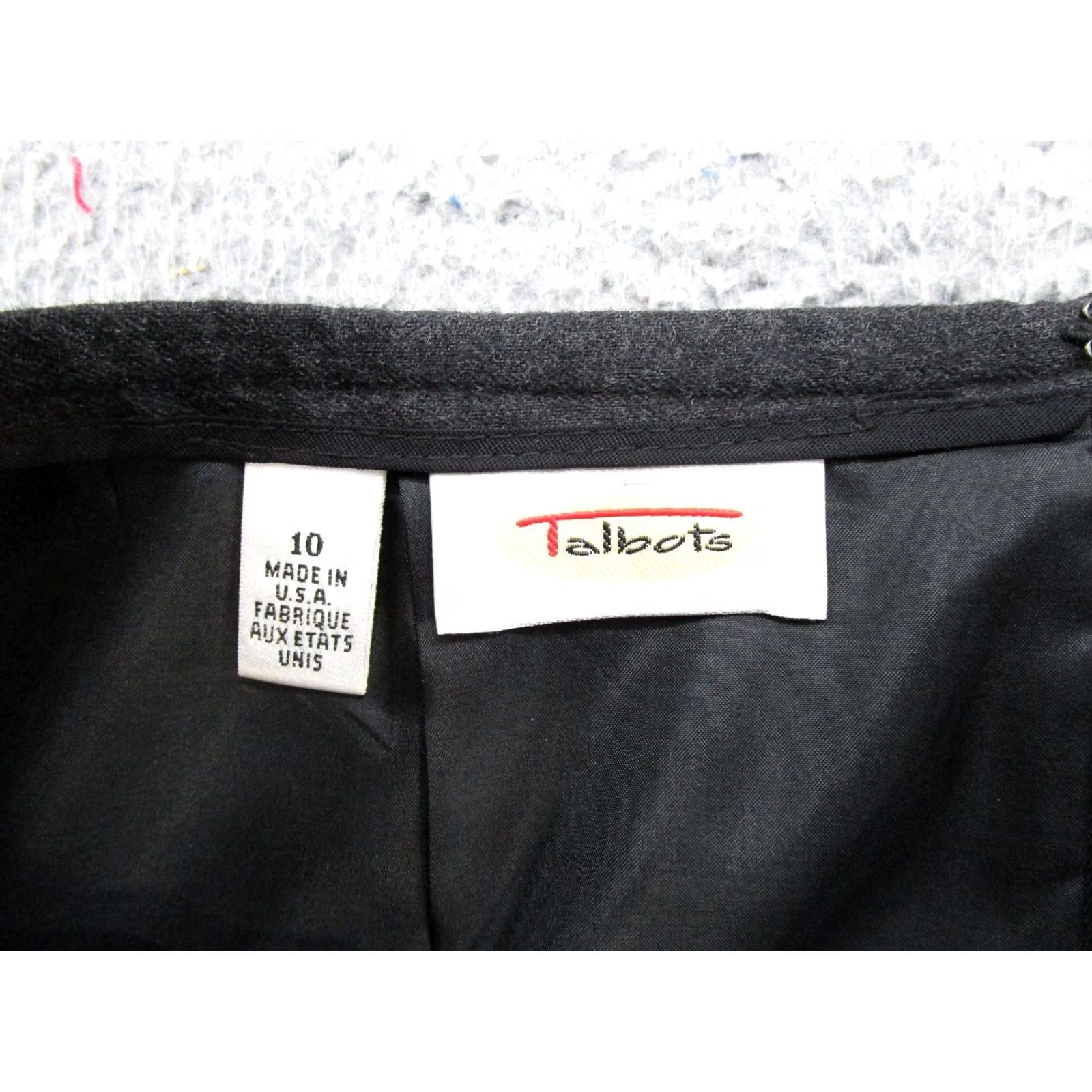 Talbots VINTAGE Talbots Women’s 100% Wool Black A-line Career Skirt Size 10 Back Slit Size 32" / US 10 / IT 46 - 3 Thumbnail