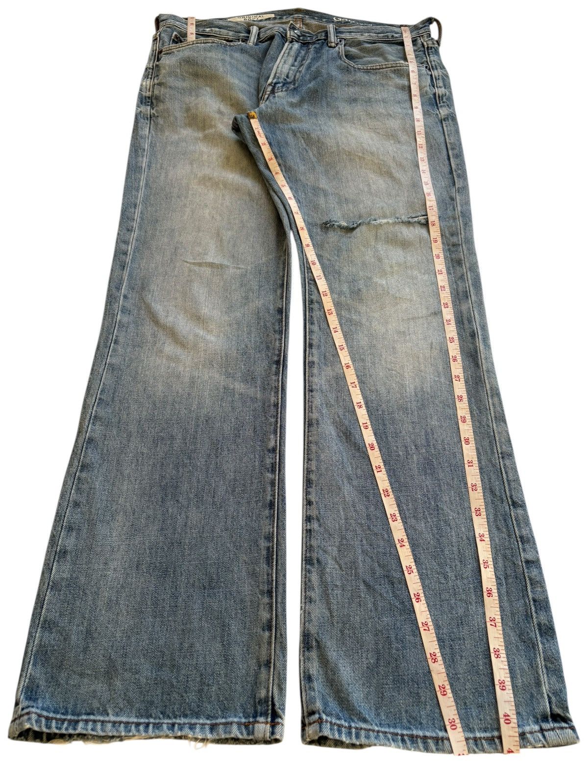 Gap SALES🔥Vintage GAP Mud Wash Distressed Bootcut Flare Jeans Size US 34 / EU 50 - 15 Thumbnail