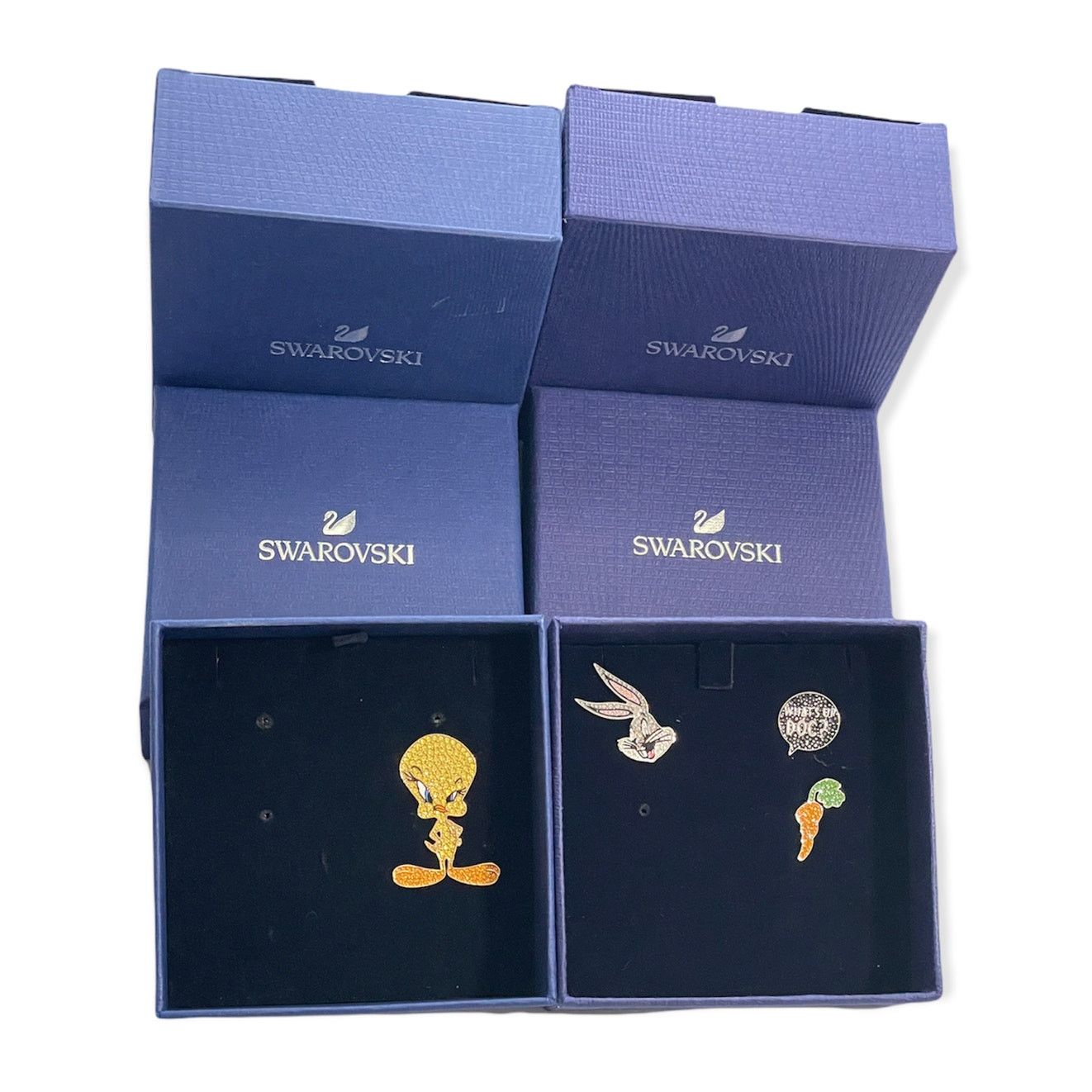 Swarovski Swarovski LOONEY TUNES BUGS BUNNY TIE PIN SET & TWEETY PIN Size ONE SIZE - 5 Thumbnail
