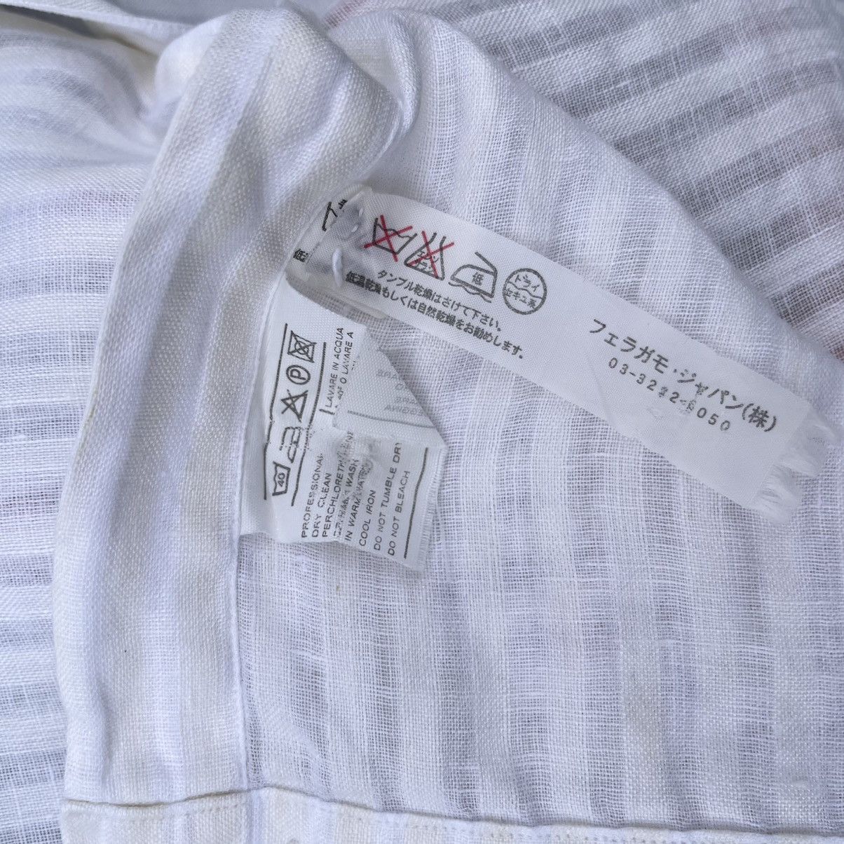 Salvatore Ferragamo Vintage Salvatore Ferragamo Linen shirt Size US L / EU 52-54 / 3 - 4 Thumbnail