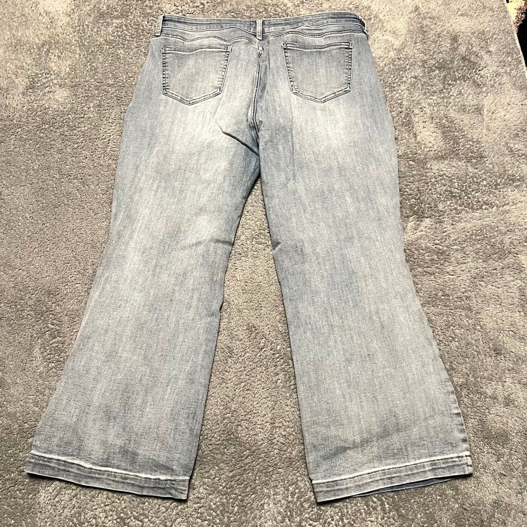 NYDJ NYDJ Relaxed Flare Cropped Jeans Womens 16 High Rise Wide Leg Pants Blue 16 Regular Flared Women Size 38" / US 16 / IT 52 - 4 Thumbnail