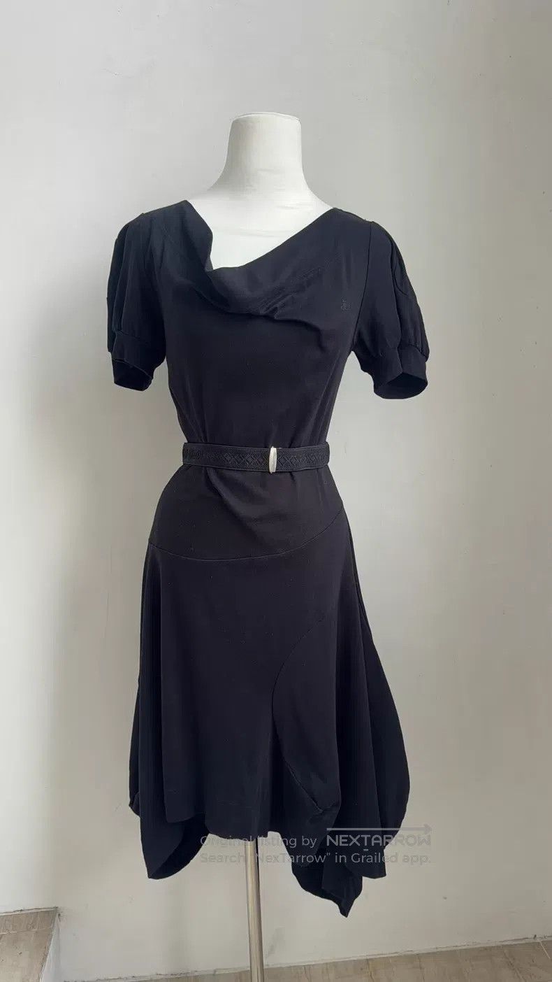 Vivienne Westwood Vivienne Westwood Black asymmetric off-the-shoulder dress Size M / US 6-8 / IT 42-44 - 4 Thumbnail