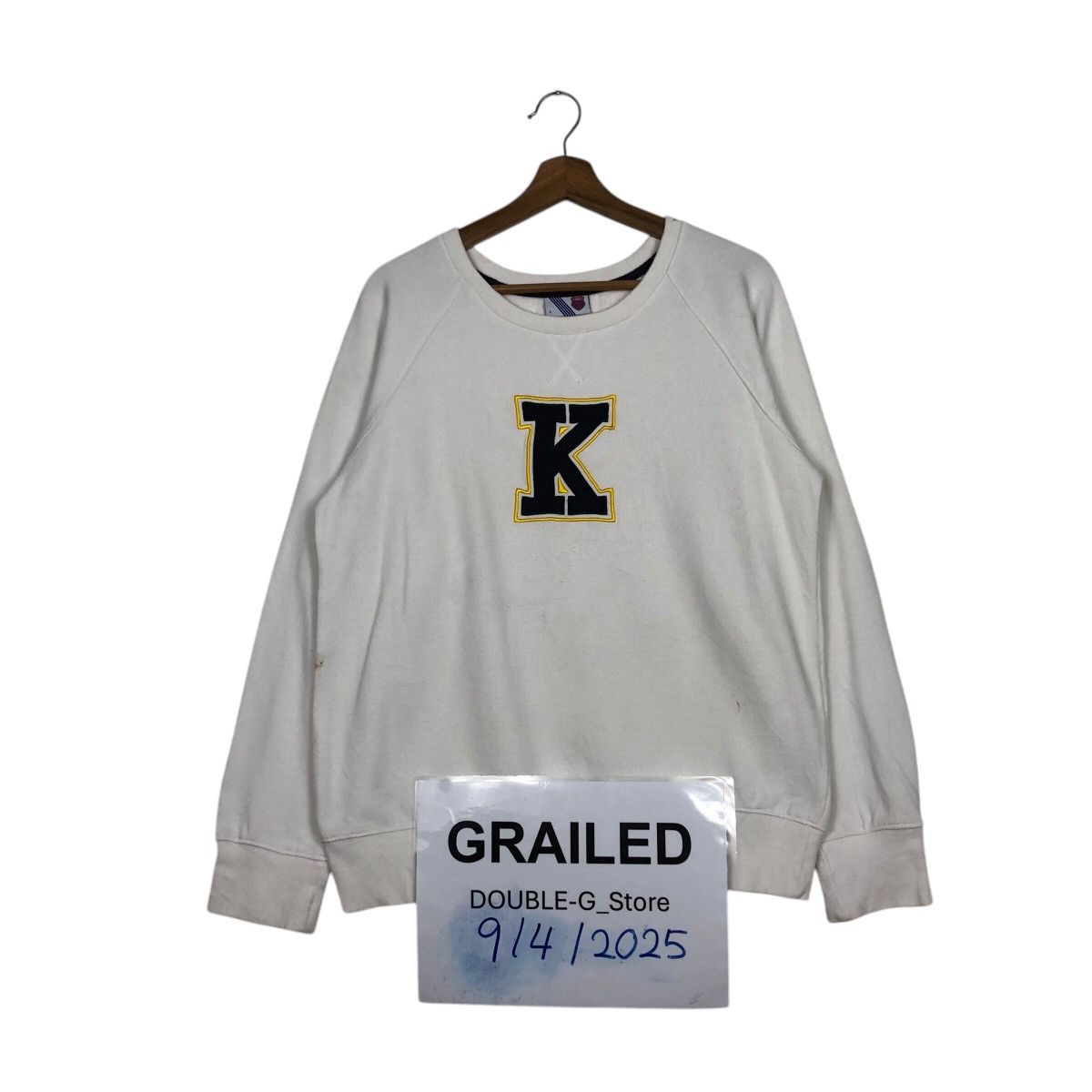 Japanese Brand × Vintage 📌Vintage Sweatshirt Rich White K.Swiss Small Pony Size US L / EU 52-54 / 3 - 1 Thumbnail