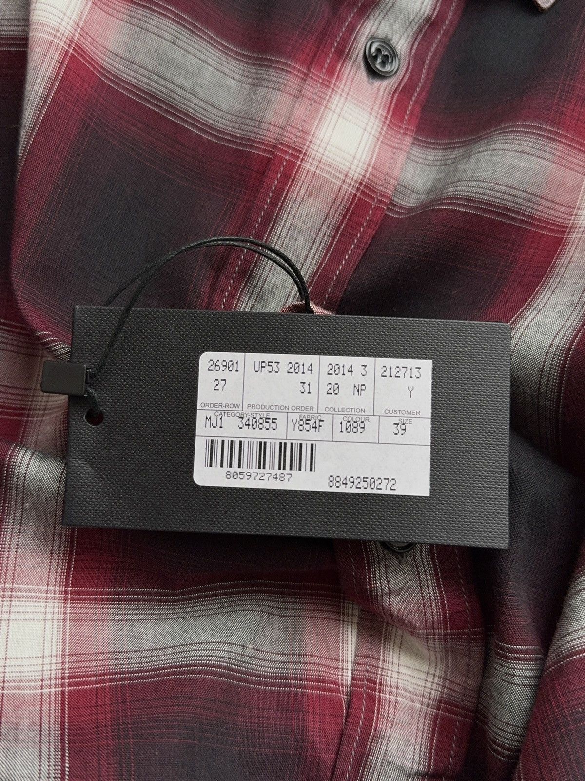 Saint Laurent Paris 2014 Saint Laurent Hedi Slimane era Check Shirt Size US M / EU 48-50 / 2 - 11 Thumbnail