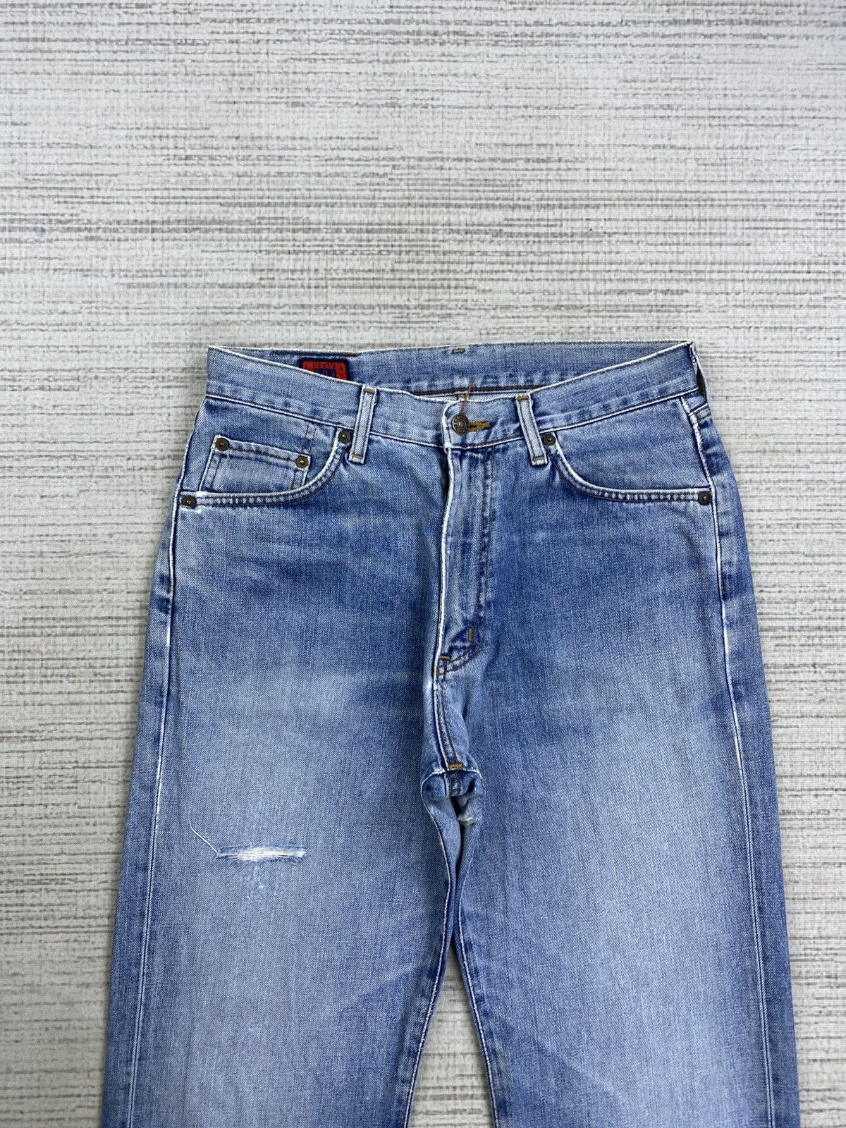 Edwin Vintage Edwin 503 Denim Blue Distressed Denim Pants Size US 31 - 5 Thumbnail