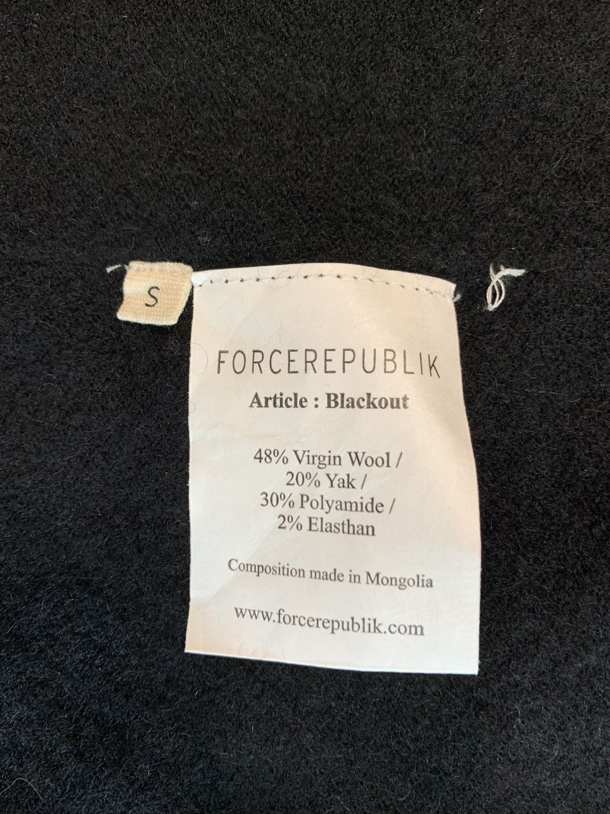 If Six Was Nine × Japanese Brand × Le Grande Bleu (L.G.B.) Forcerepublik Blackout Yak wool distressed Hoodie Size US L / EU 52-54 / 3 - 5 Thumbnail