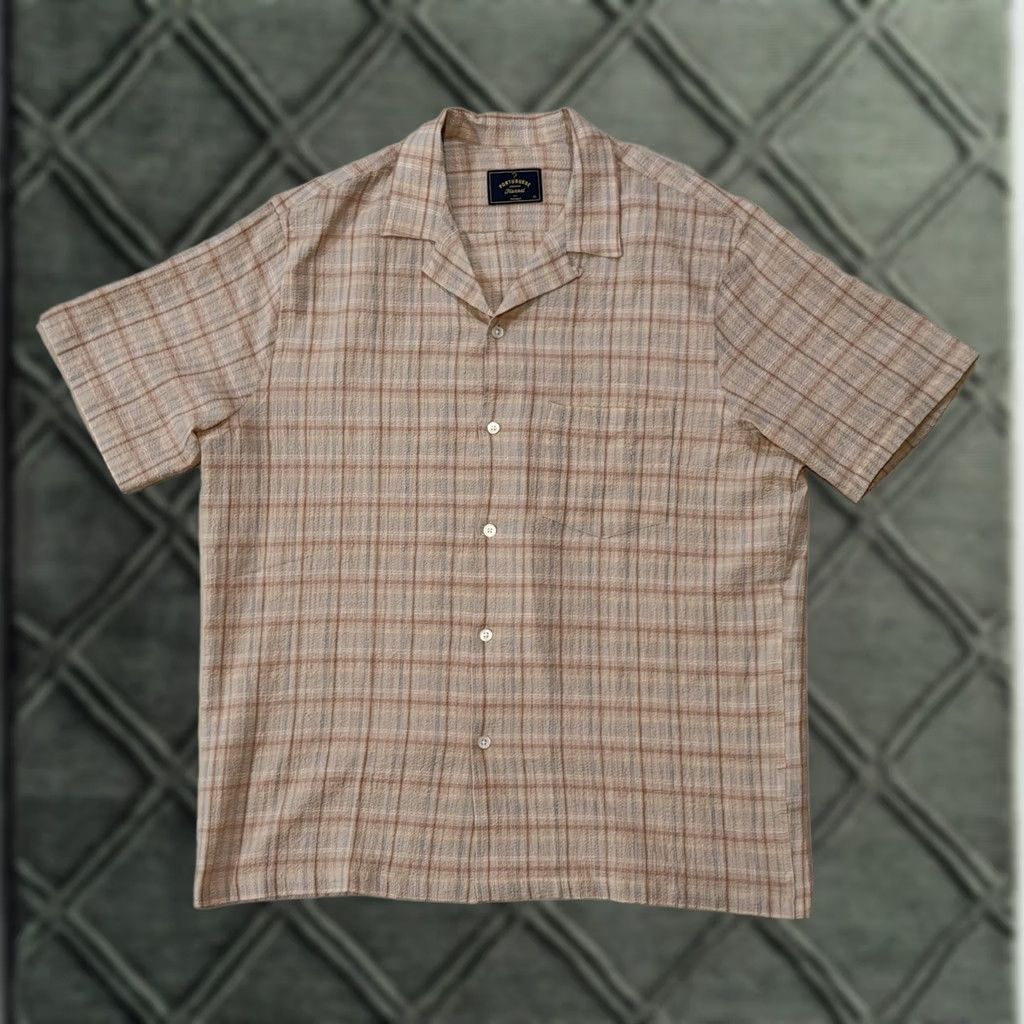 Portuguese Flannel Portuguese Flannel Shirt XL Multicolor Plaid Short Sleeve Button-Up Hem Collared Vacation Beach Classic Hipster 80s 90s 70s Dad Men Mens Size US XL / EU 56 / 4 - 1 Thumbnail
