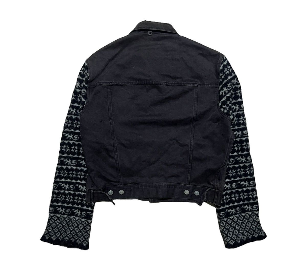 Vintage 80S JEAN PAUL GAUTIER Wool Sleeve Denim Jacket Size US M / EU 48-50 / 2 - 9 Thumbnail