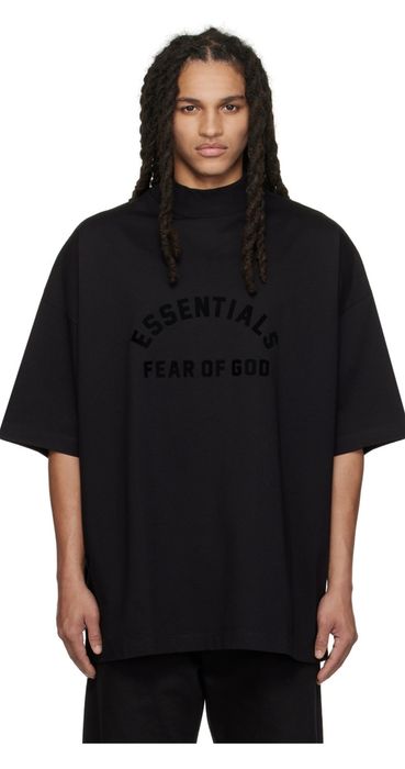 Fear of God Fear of God Essentials Jet Black Tee - XS | Grailed