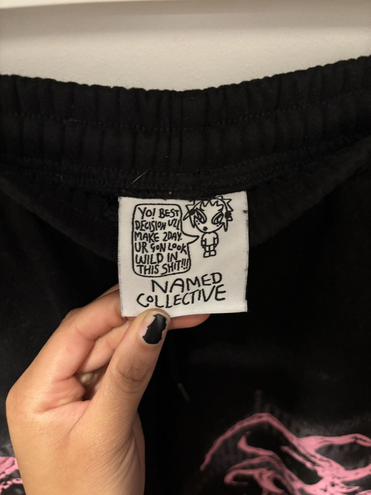 Named Collective Named Collective black/pink Euphoria puff print sweats Size 27" / US 4 / IT 40 - 4 Thumbnail