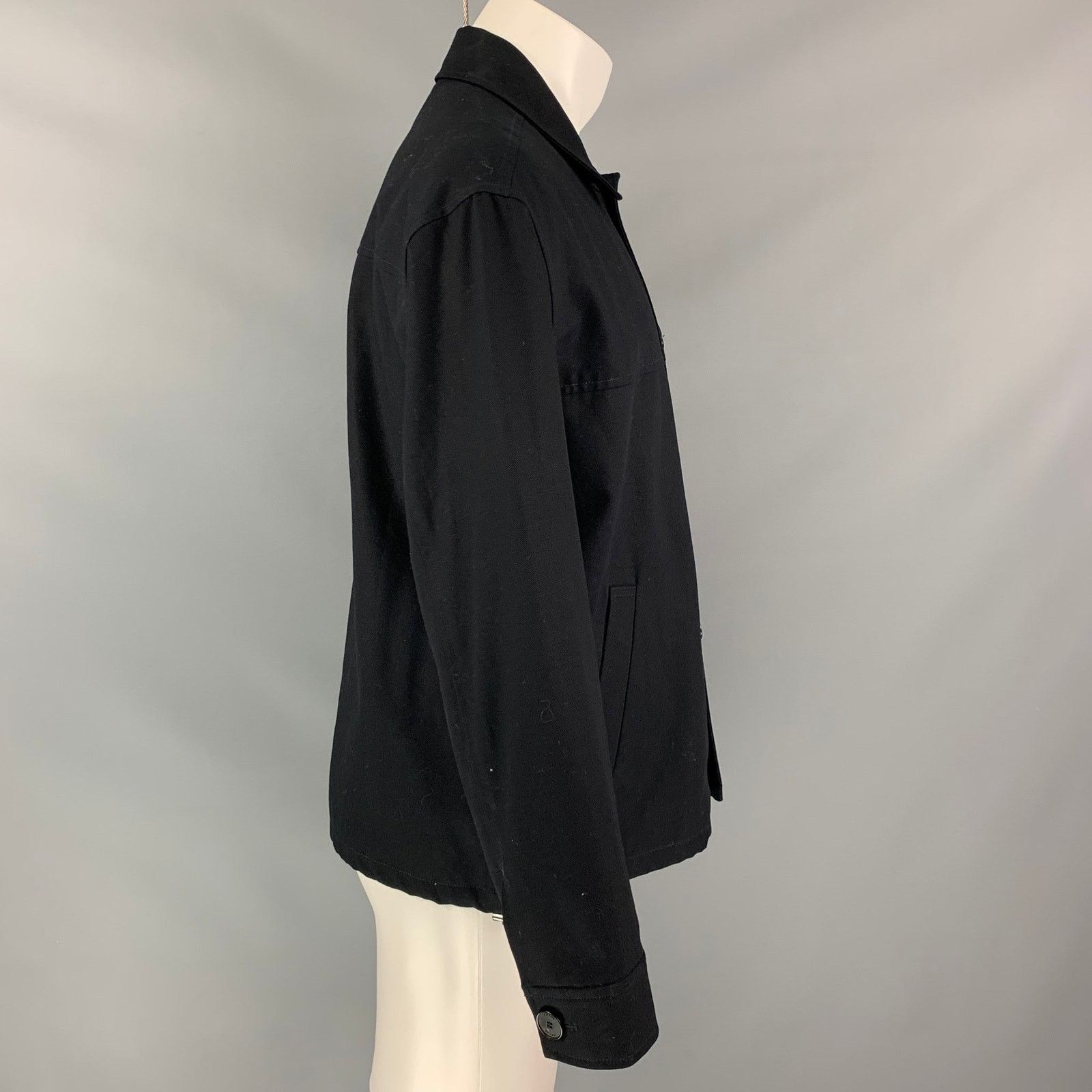 Frame FRAME Size M Navy Blue Cotton Zip Sport Coat Size 38R - 3 Thumbnail