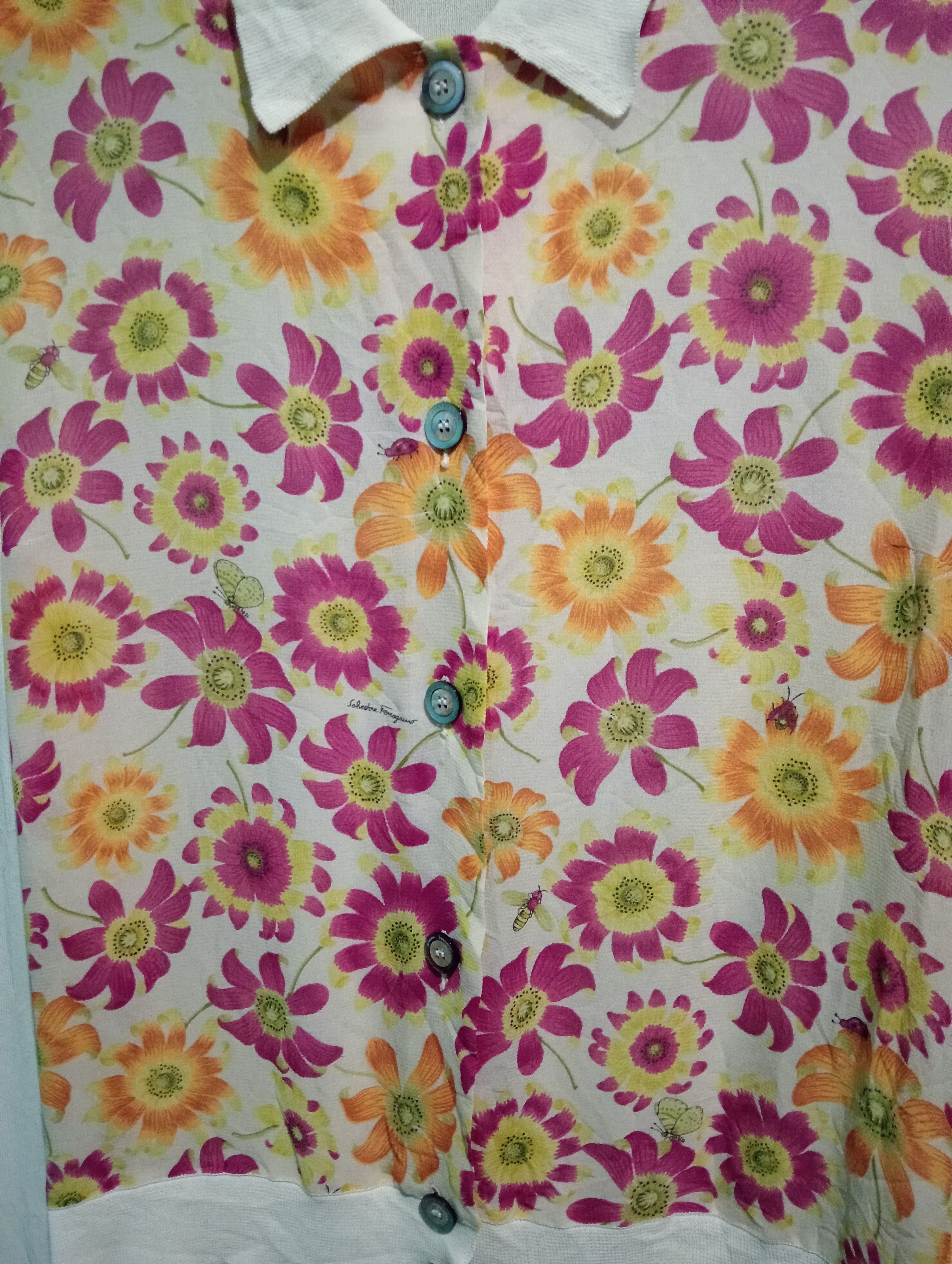 Salvatore Ferragamo Salvatore Ferragamo Floral Silk Sweatshirt Size M / US 6-8 / IT 42-44 - 5 Thumbnail