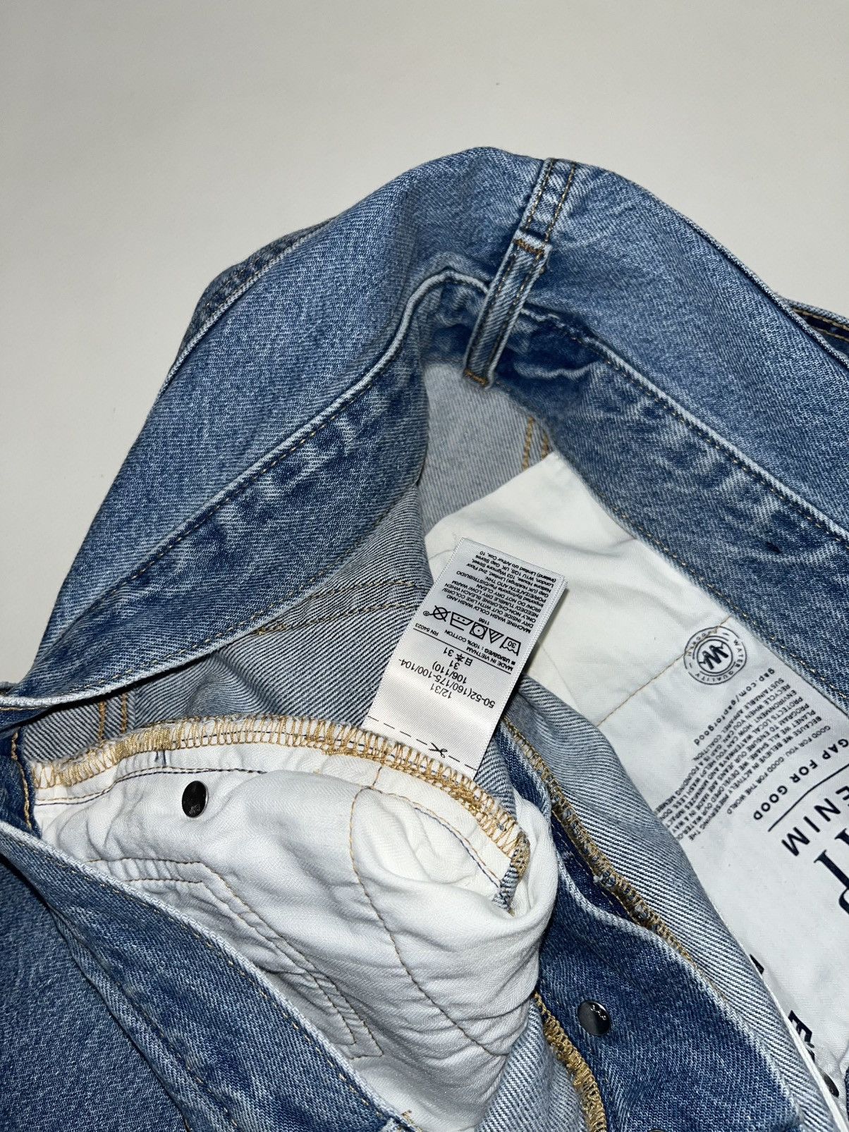 Gap Vintage GAP denim distressed boyfriend blue jeans Size US 31 - 6 Thumbnail