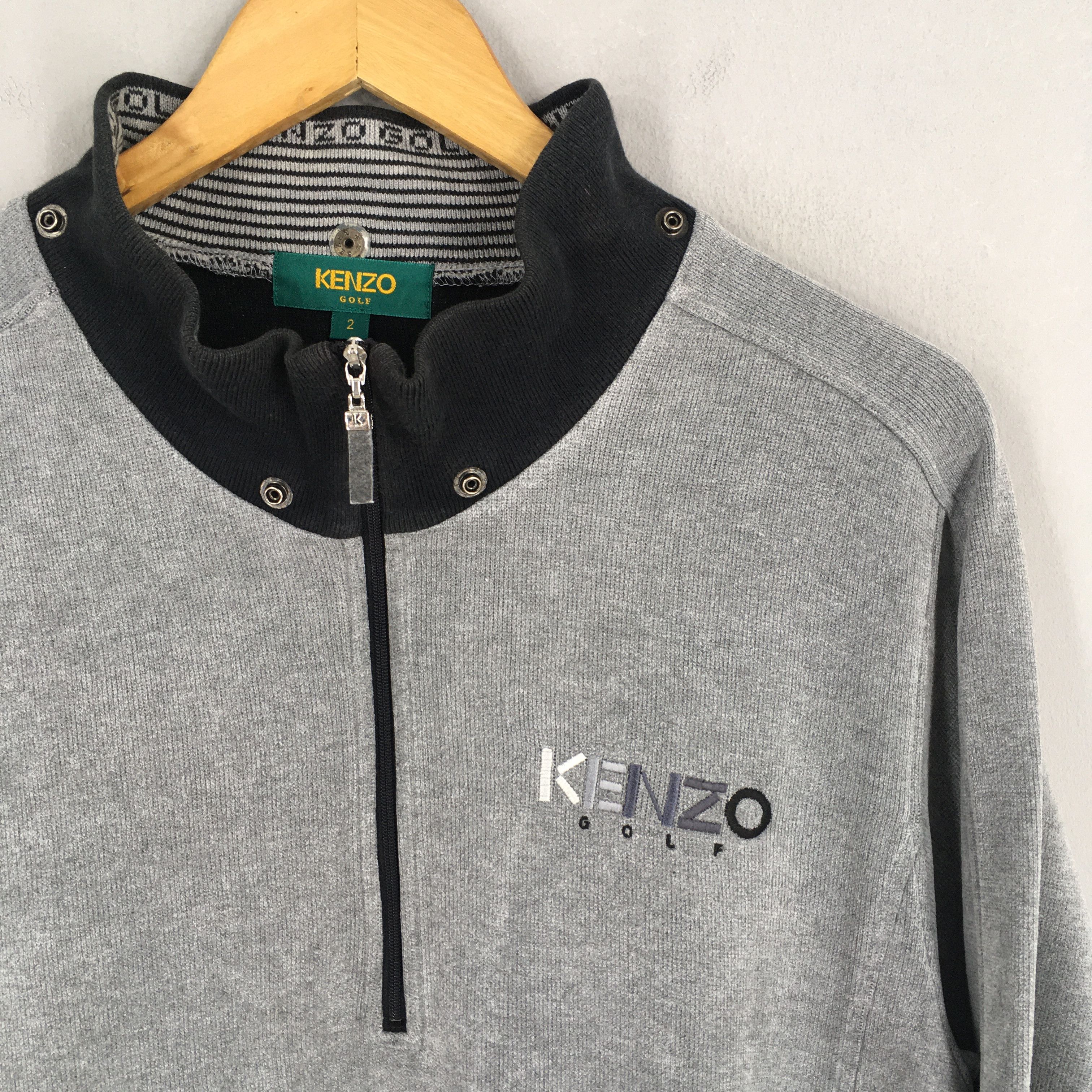 Kenzo × Vintage Vintage Kenzo Golf Half Zipper Sweatshirt Small Size US S / EU 44-46 / 1 - 2 Thumbnail