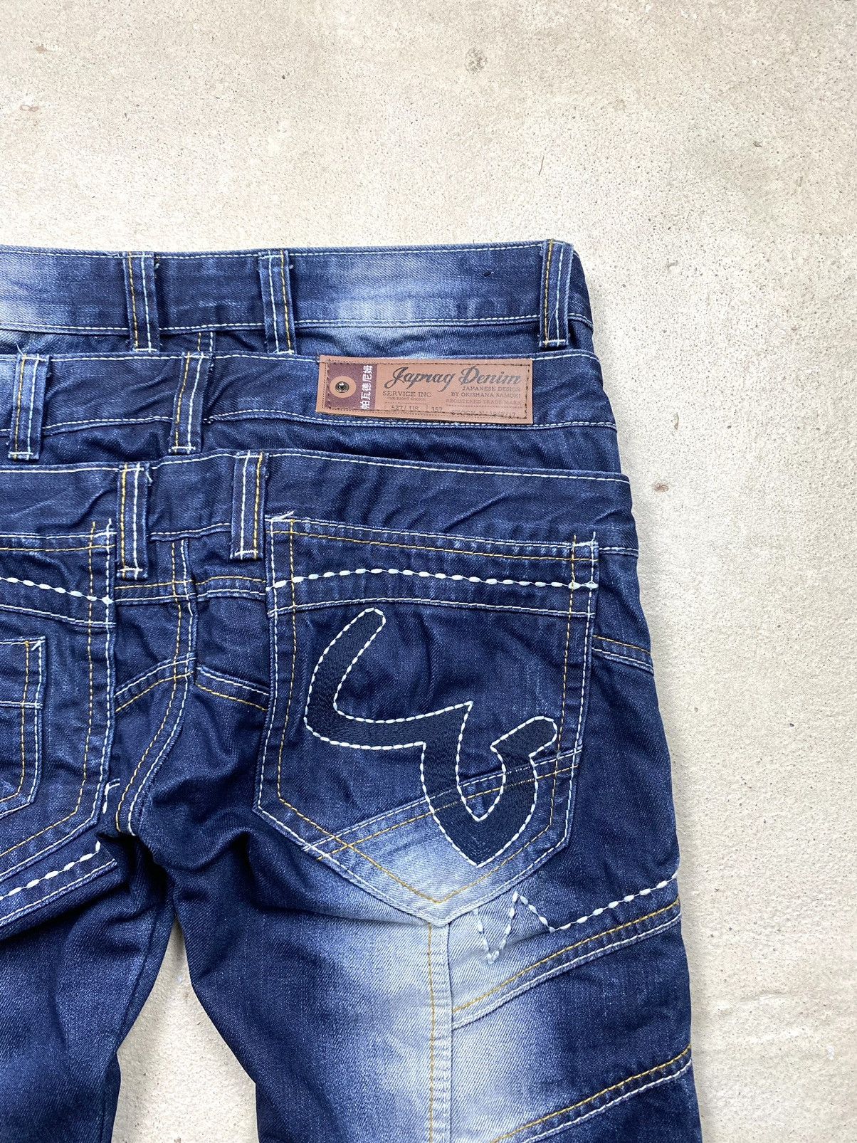 Japanese Brand Rare! Vintage Japan Design by Okishana Samoki Jeans Pants Size US 30 / EU 46 - 16 Thumbnail