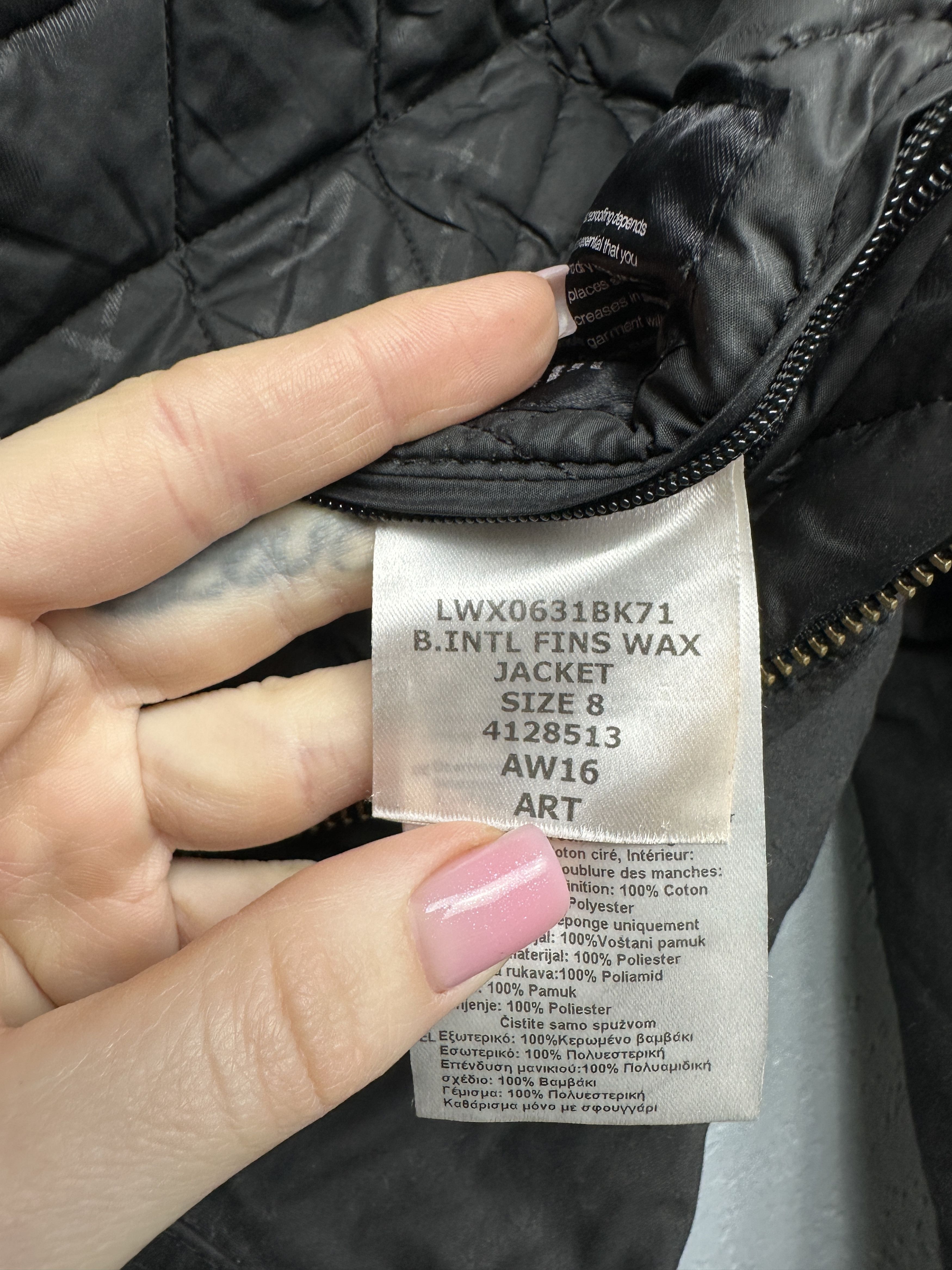 Barbour Barbour International Womens Fins Wax Jacket Size S / US 4 / IT 40 - 7 Thumbnail