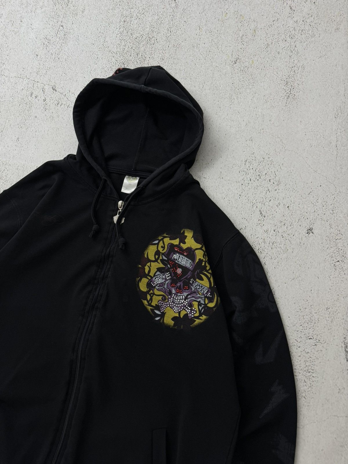 Christian Audigier × Ed Hardy × Vintage Ed Hardy Christian Audigier Y2K Vintage Zip Hoodie Size US S / EU 44-46 / 1 - 8 Thumbnail