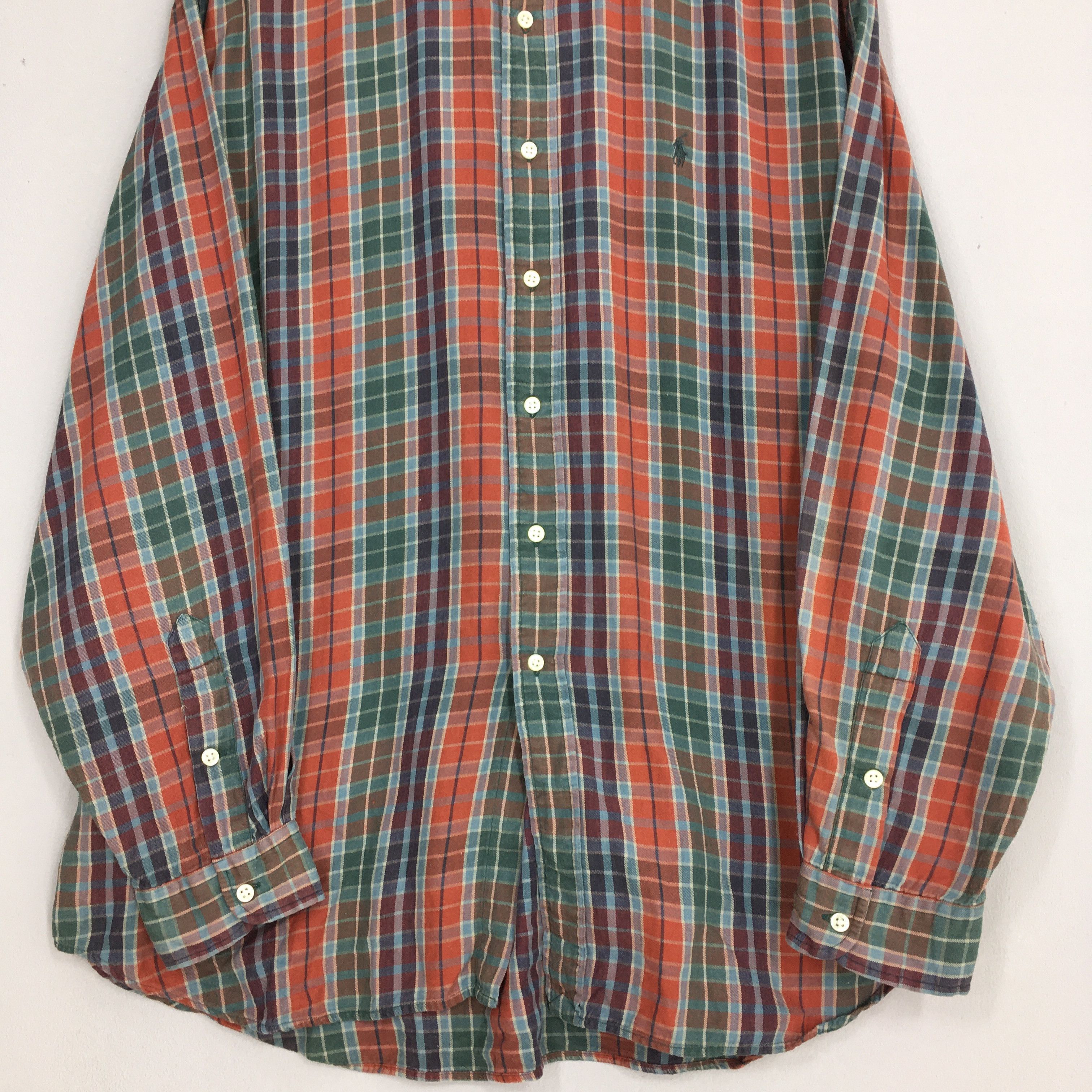 Polo Ralph Lauren × Ralph Lauren × Vintage Vintage Polo Ralph Lauren Plaid Checkered Flannel Shirt XL Size US XL / EU 56 / 4 - 3 Thumbnail