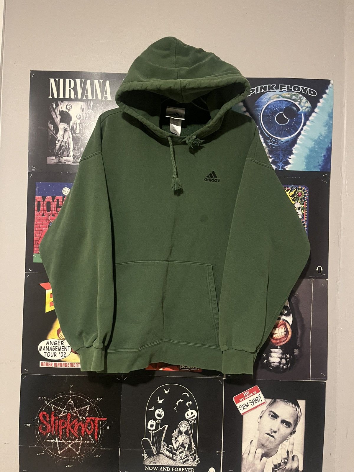 Adidas Vintage 90’s made in usa Adidas Green Hoodie / sweater Size US L / EU 52-54 / 3 - 1 Thumbnail