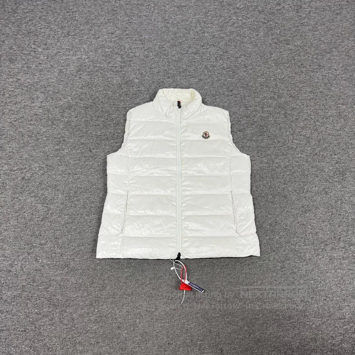 Moncler Moncler size 4 Ghany White Standing-Collar Down Jacket| Size XL / US 12-14 / IT 48-50 - 1 Thumbnail