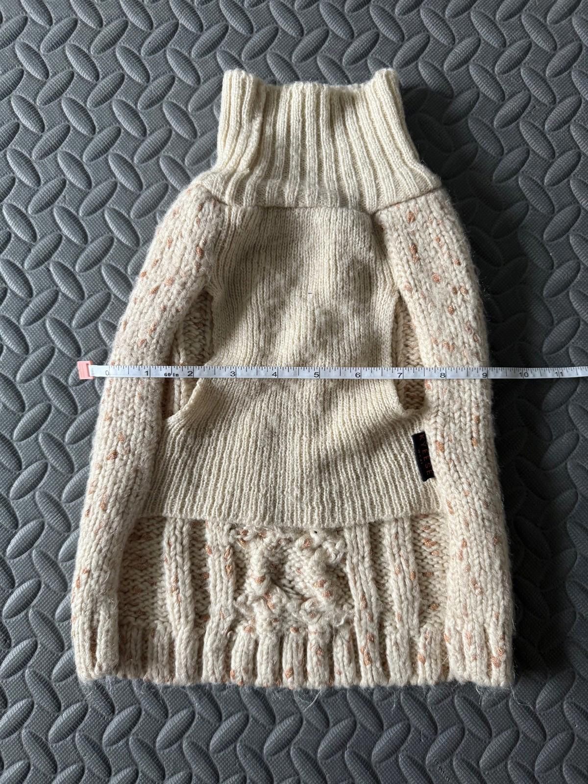 Other Kyeese wear dog collared sweater, beige, size: L Size ONE SIZE - 2 Thumbnail