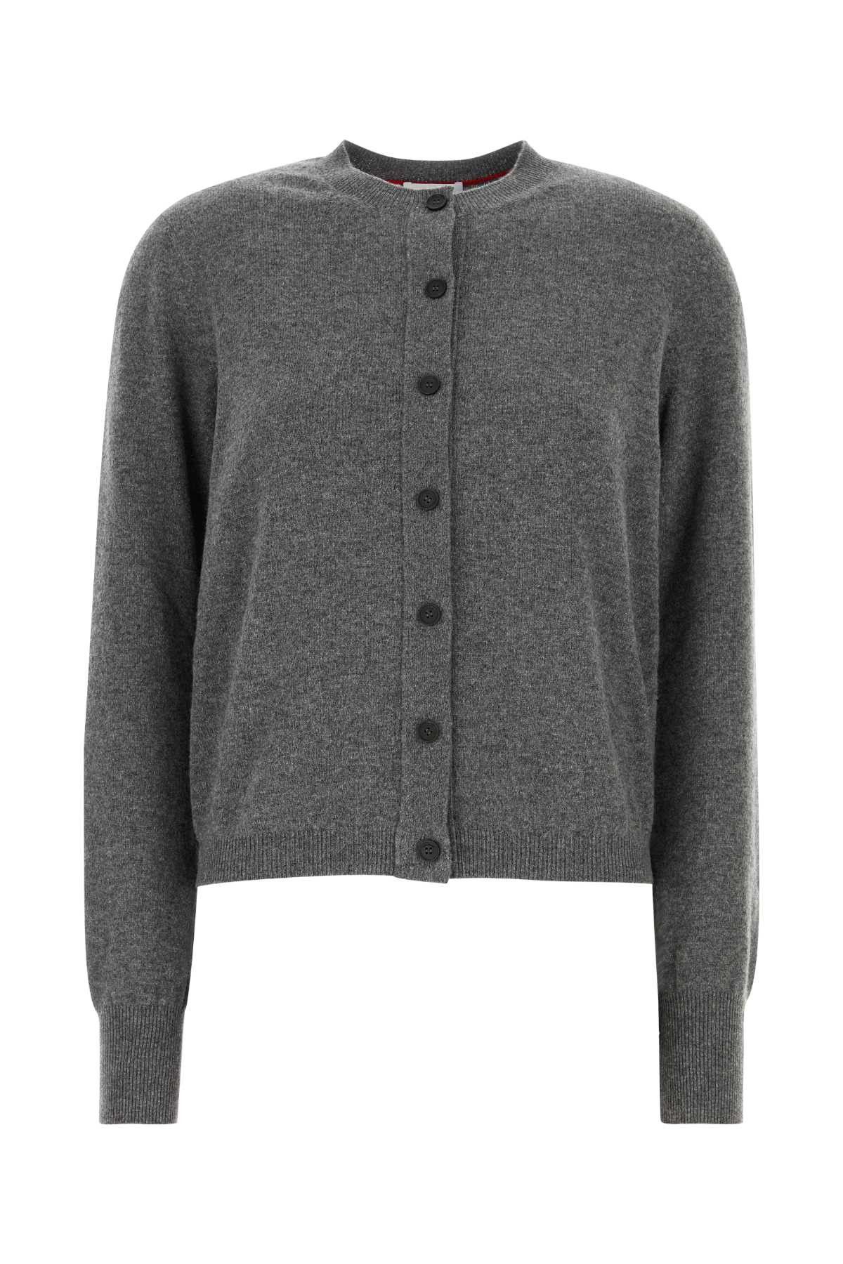 Salvatore Ferragamo Dark Grey Stretch Cashmere Blend Cardigan Size S / US 4 / IT 40 - 1 Thumbnail