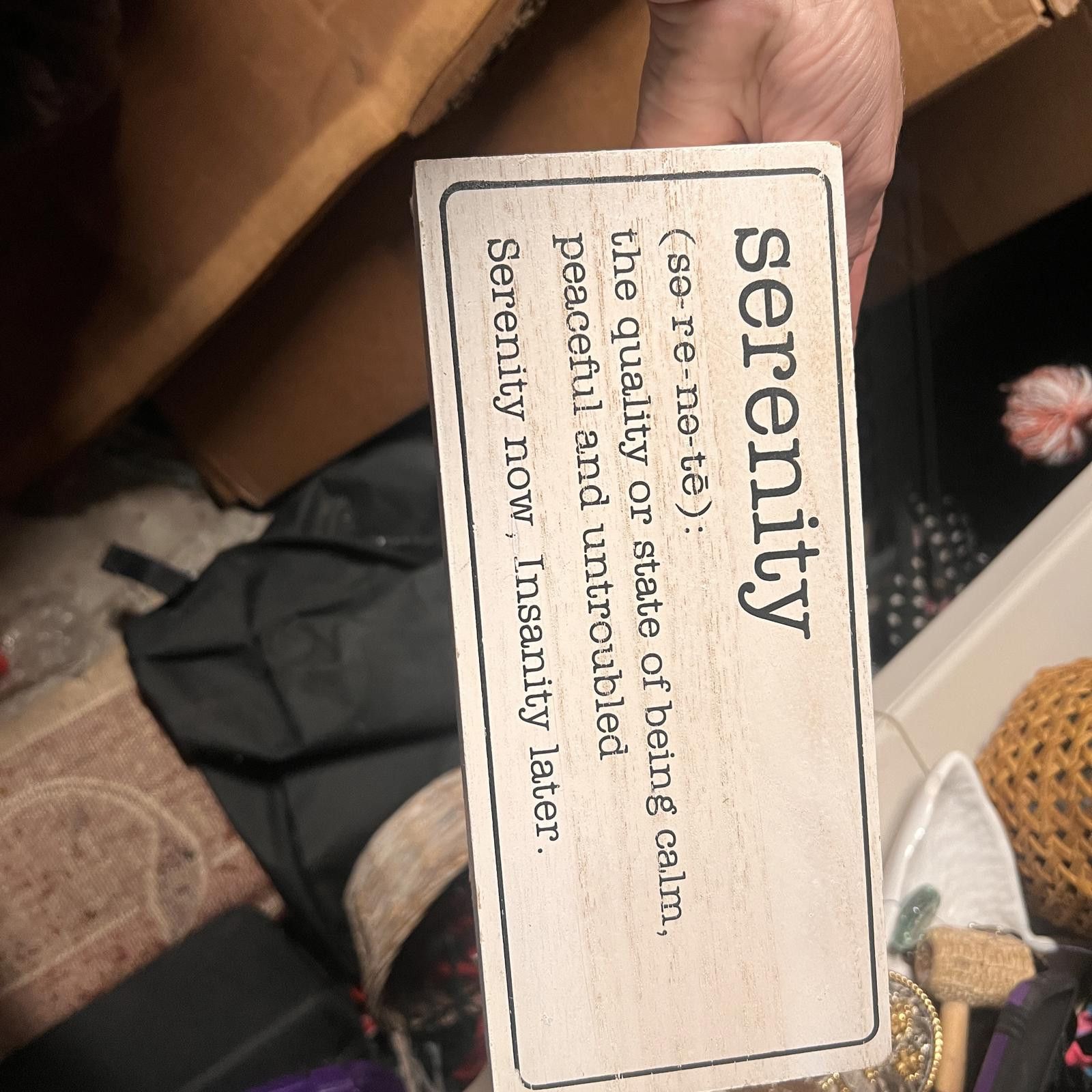 Unknown London Vintage Wooden Serenity Plaque Sign Size ONE SIZE - 1 Thumbnail