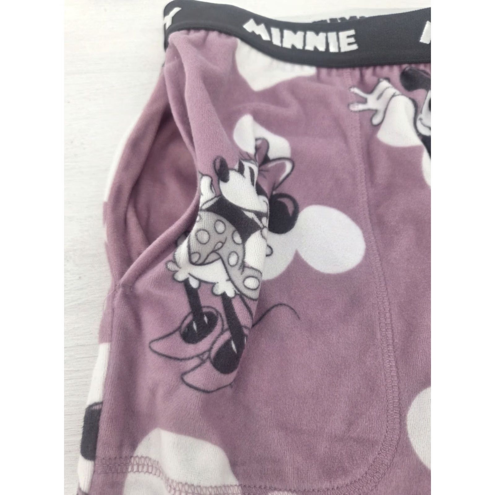 Disney Disney Pajama Pants Womens L Purple Mickey Minnie Mouse Fleece Lounge Excellent Size 36" / US 14 / IT 50 - 4 Thumbnail