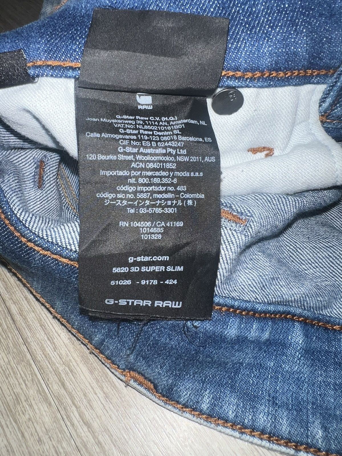 G-Star G Star Raw 5620 Blue 3D Denim Size US 31 - 5 Thumbnail
