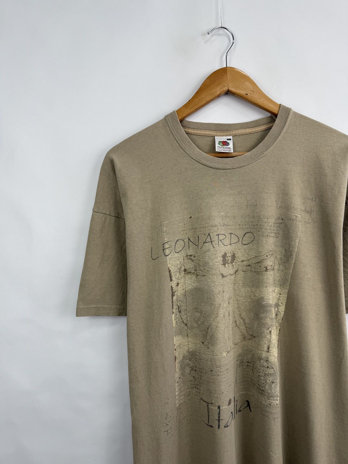 Fruit Of The Loom 🇮🇹 Vintage Y2K Leonardo Da Vinci T-Shirt Monet Salvador Style Size US XL / EU 56 / 4 - 2 Thumbnail
