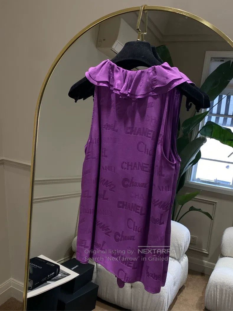 Chanel Chanel 22 purple letters sleeveless Size XXS / US 00 / IT 34 - 2 Thumbnail