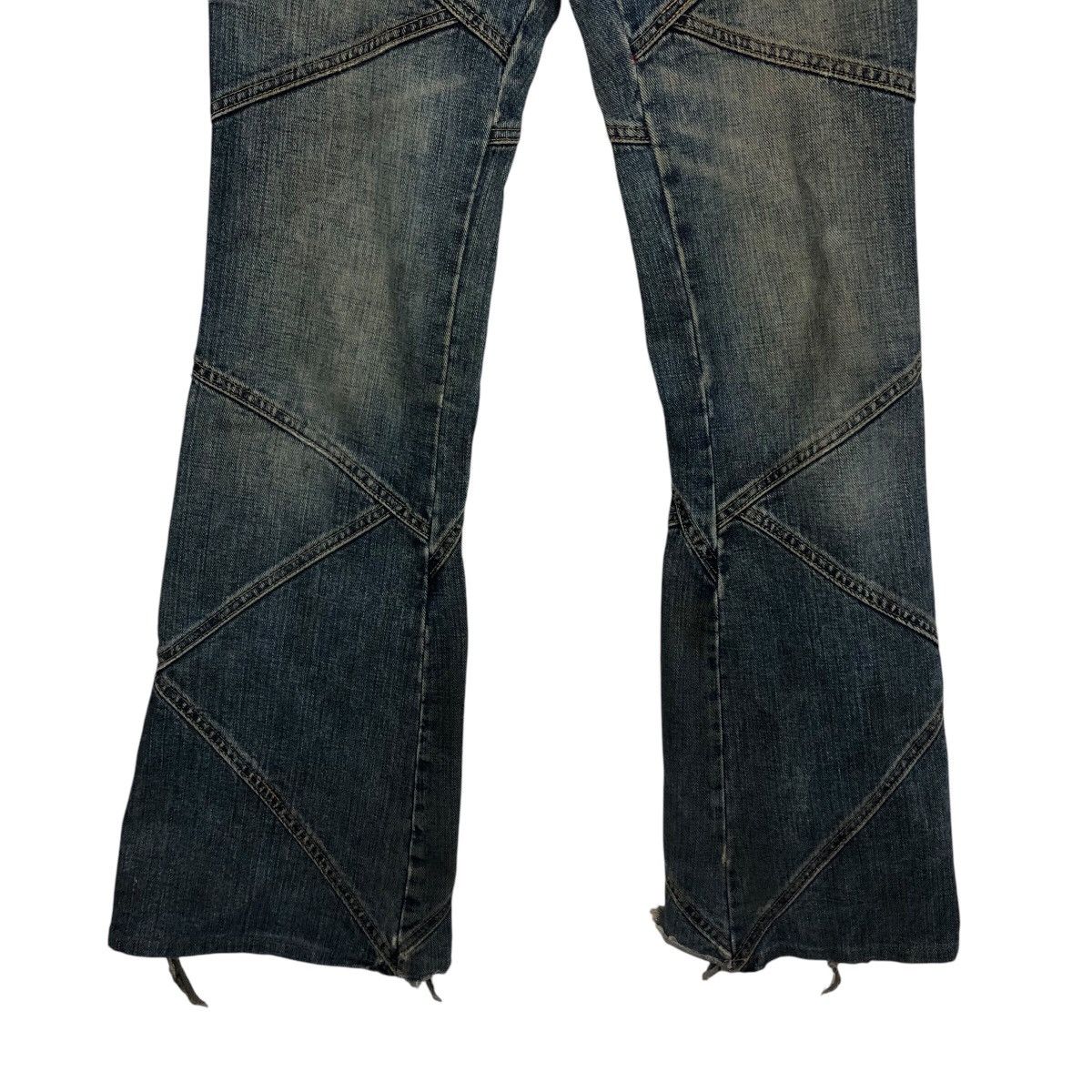 Tornado Mart 📌Bow Cut Design Punk Style Patch Work Style Butterfly Denim Size 32" / US 10 / IT 46 - 8 Thumbnail