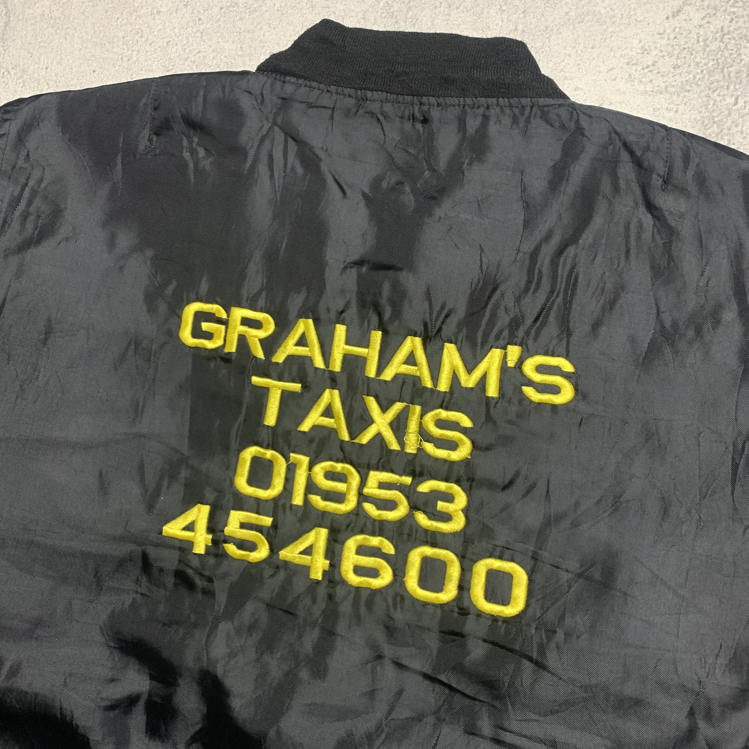 Vintage Vintage 90s Graham's Taxi Bomber Jacket Size US M / EU 48-50 / 2 - 2 Thumbnail