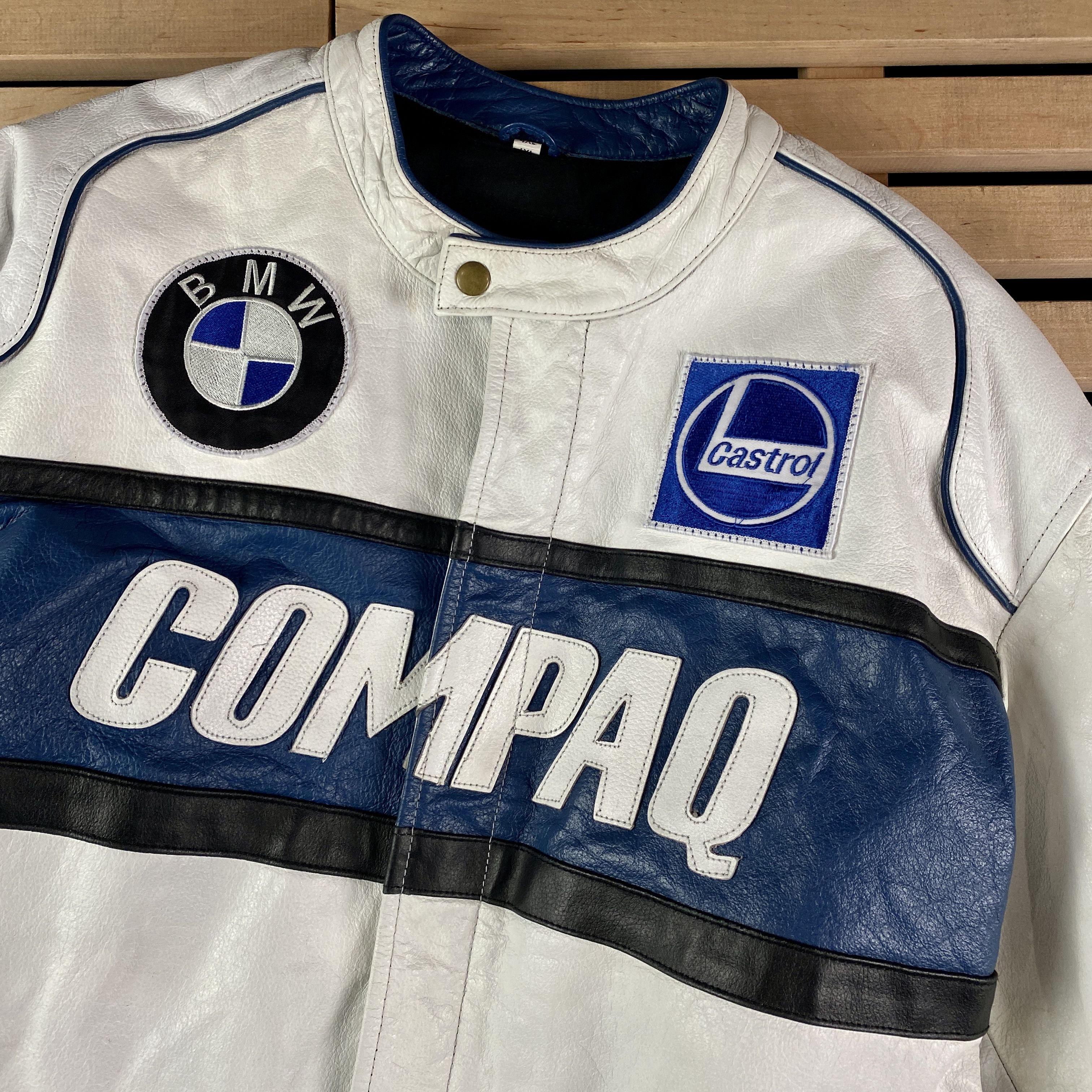 BMW Men’s Leather Full Zip Racing Jacket BMW Compaq Size 4XL Size US XXL / EU 58 / 5 - 3 Thumbnail