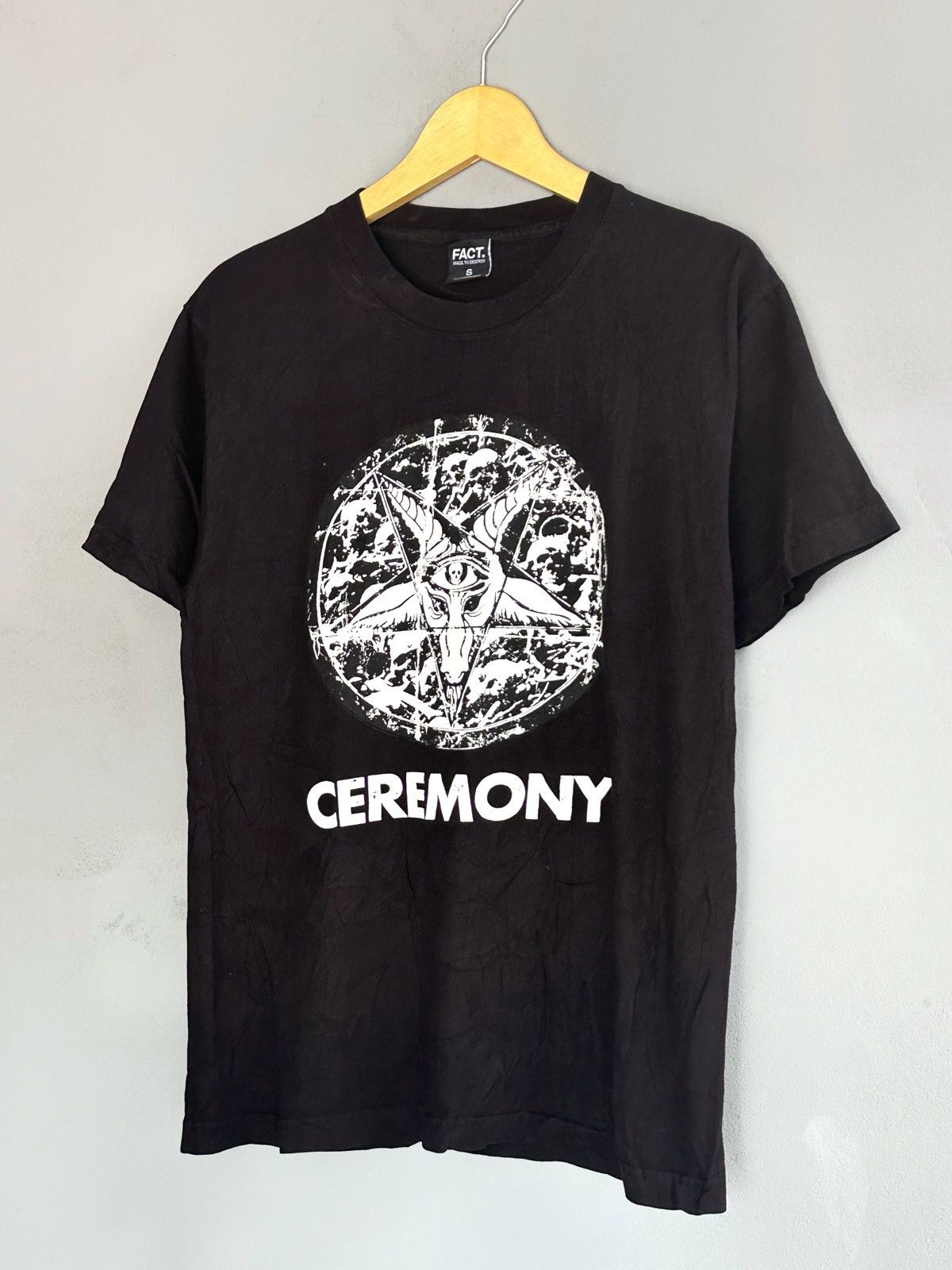image of Fuct Fact Satan Skull Tees Ceremony in Black, Men's (Size Small)
