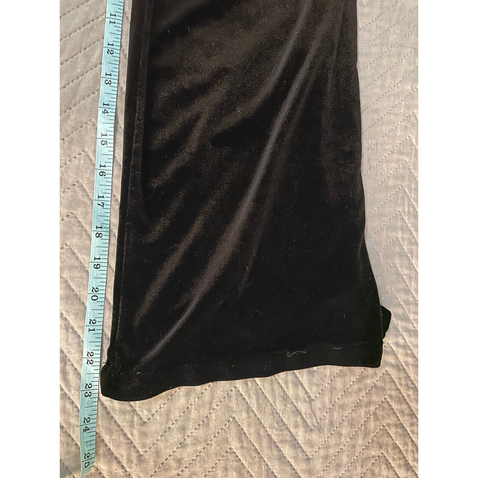 Other Vintage Peter Nygard Women’s Small Black Velour Pants Size 26" / US 2 / IT 38 - 6 Thumbnail